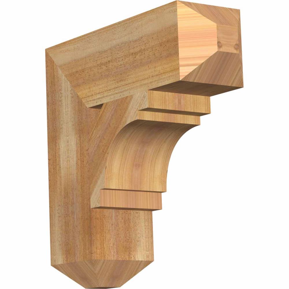 Ekena Millwork BKT06X20X20MRC04RWR Merced craftsman rough sawn 6-in x 20-in x 20-in Western red cedar Brown Wood Standard bracket