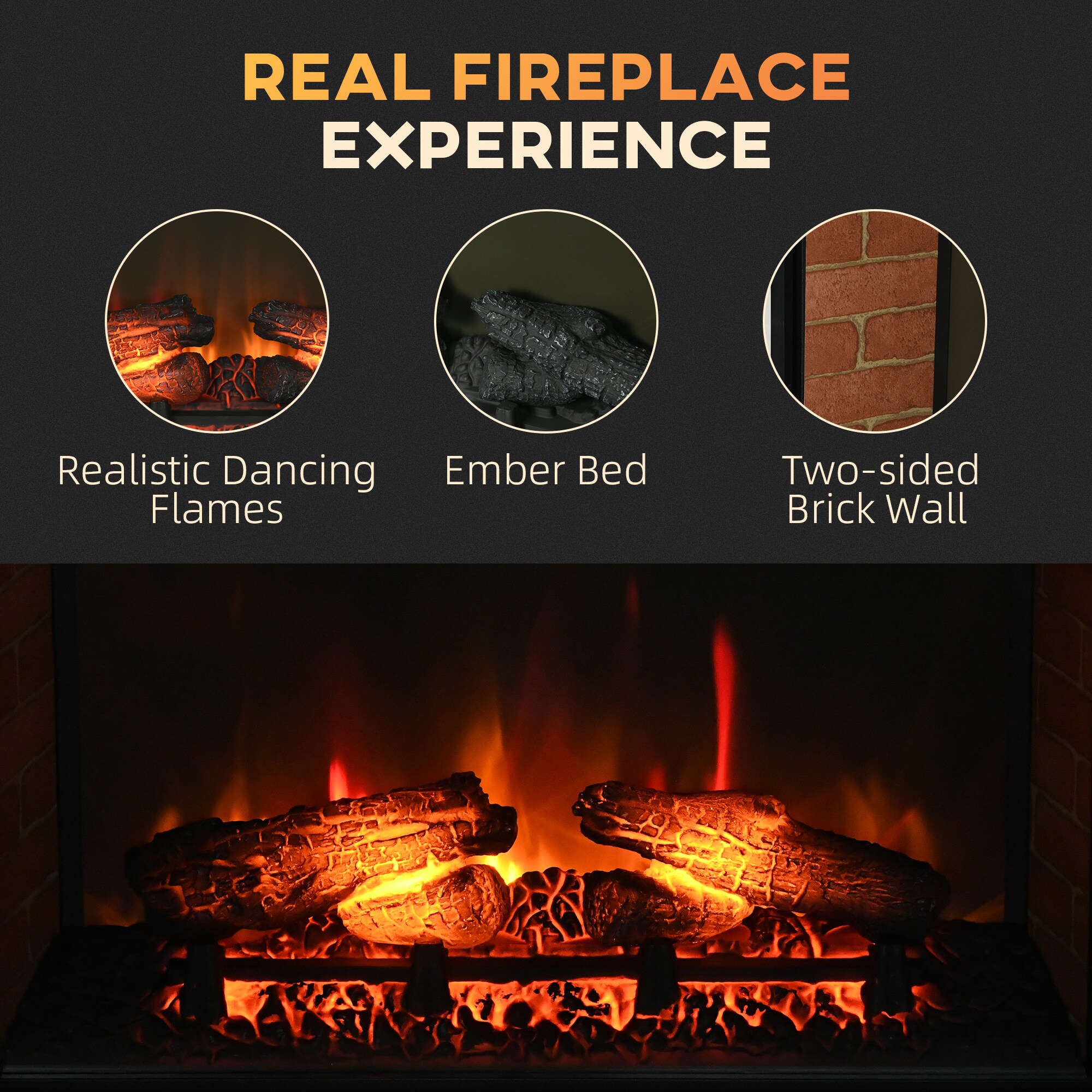 SINOFURN SYE740009BK Electric-Fireplace-Fireboxes - View #7