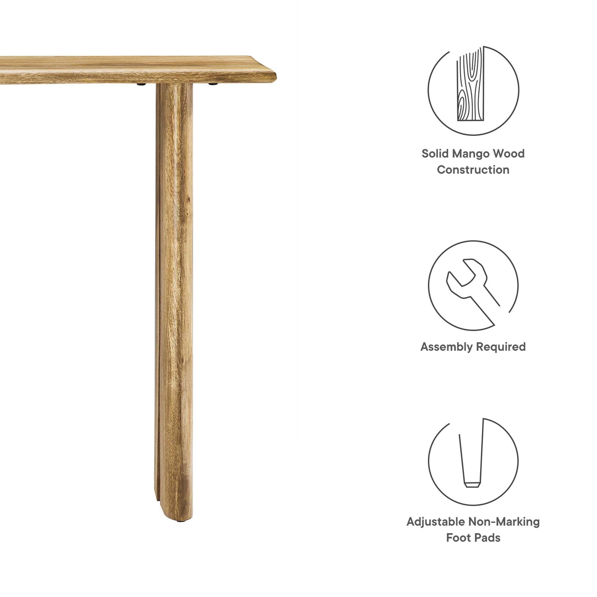 Modway EEI-6342-OAK Console-Sofa-Tables - View #2