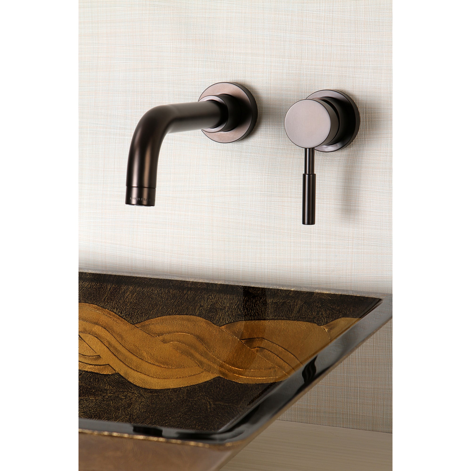 Elements of Design ES8115DL Concord Oil-rubbed bronze Wall-mount 1-handle Low-arc Residential Handle Bathroom Sink Faucet