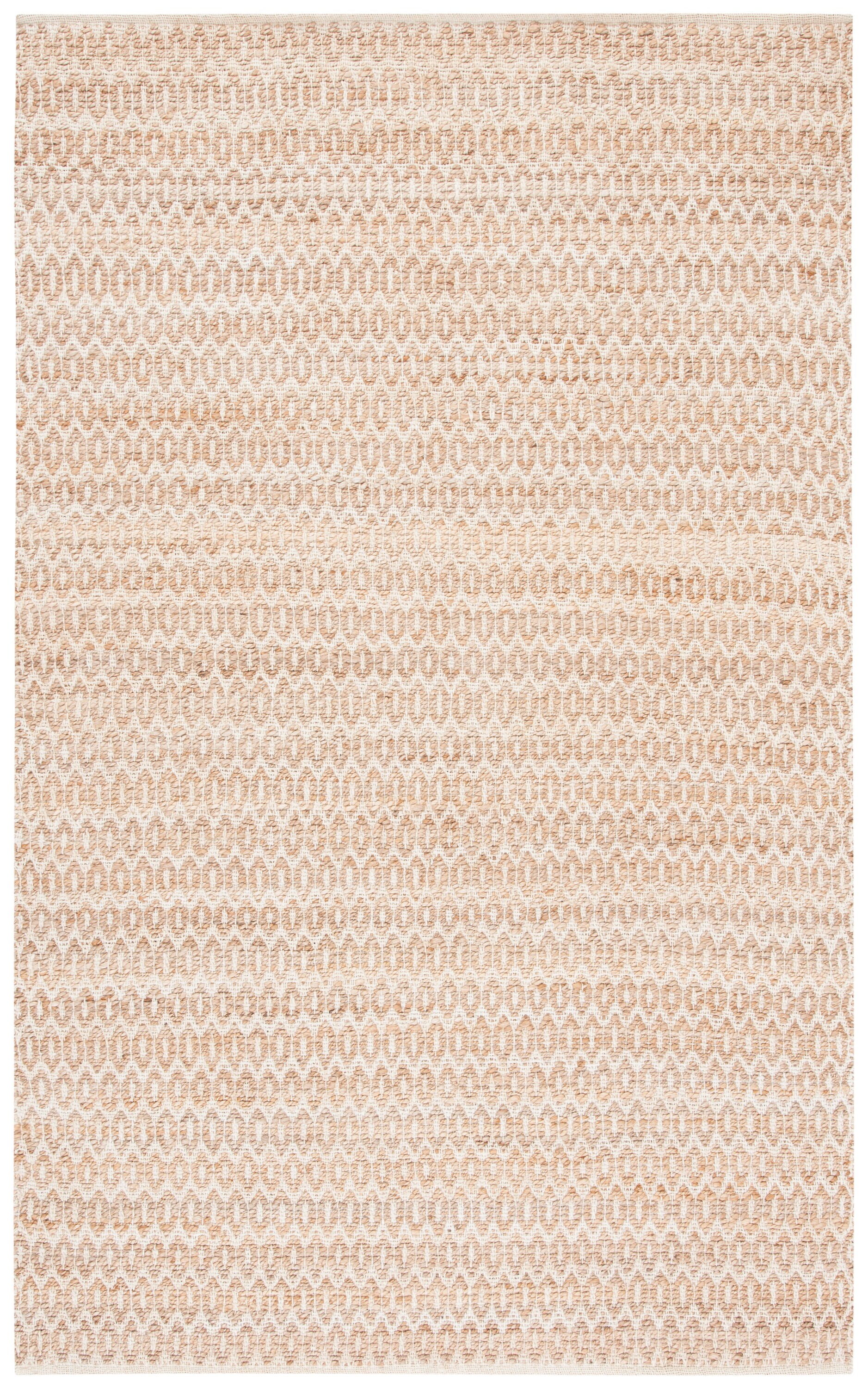 Safavieh NFB701A-6 Natural Fiber Grete 6 x 9 (ft) Loomed Jute Natural Rectangular Indoor Geometric Farmhouse/Cottage Area rug