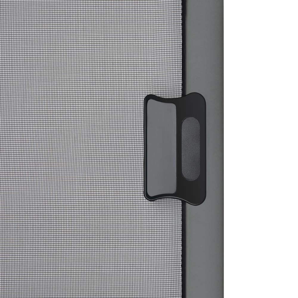 Grisham 36-in x 80-in Bronze Steel Sliding Screen Door (Handle Included ...