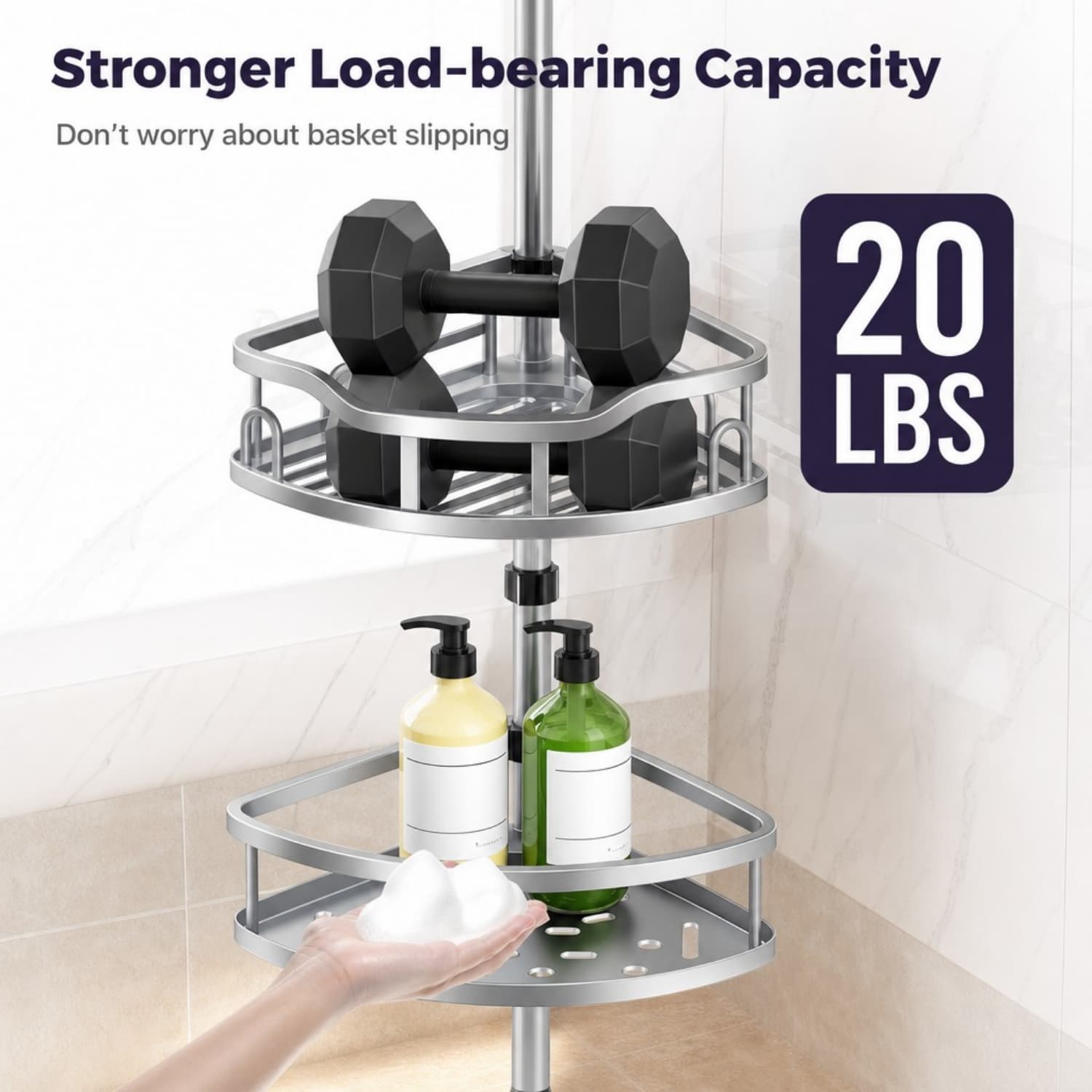 OGETFUUR L5ZQYA605BSC02 Hanging-Shower-Caddies - View #4