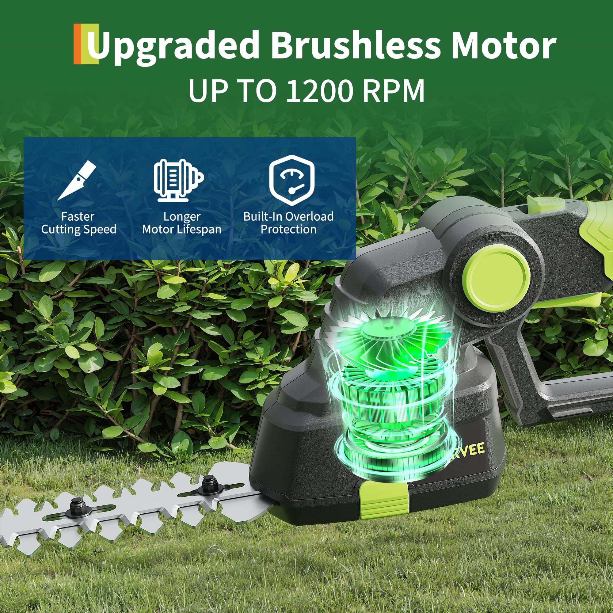 Garvee YXY-LO-PHO-12M05WWP Cordless-Hedge-Trimmers - View #9