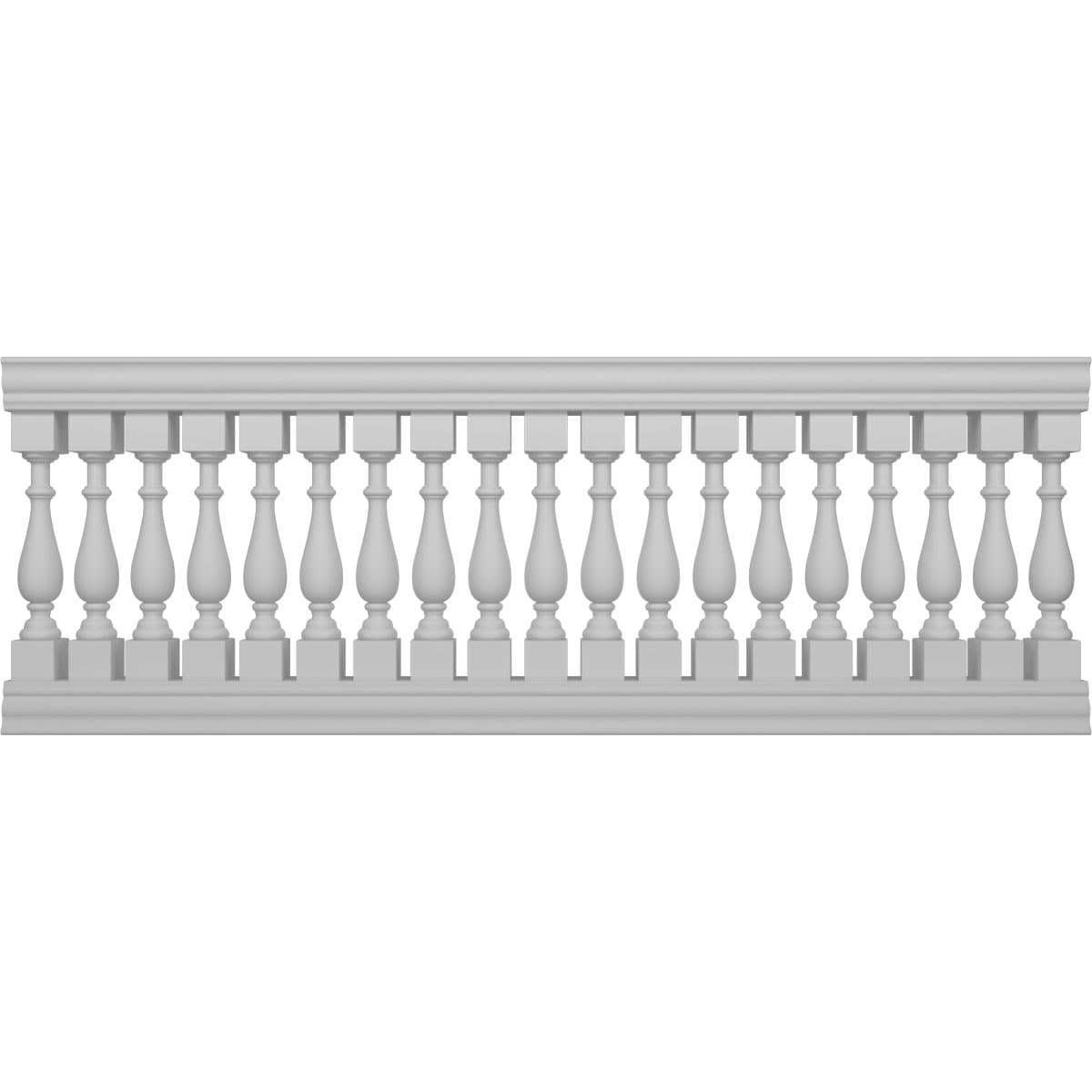 Ekena Millwork BALK41X108TRN FiberThane 9-Feet x 41-Inches Traditional Fiberglass Deck Rail Kit