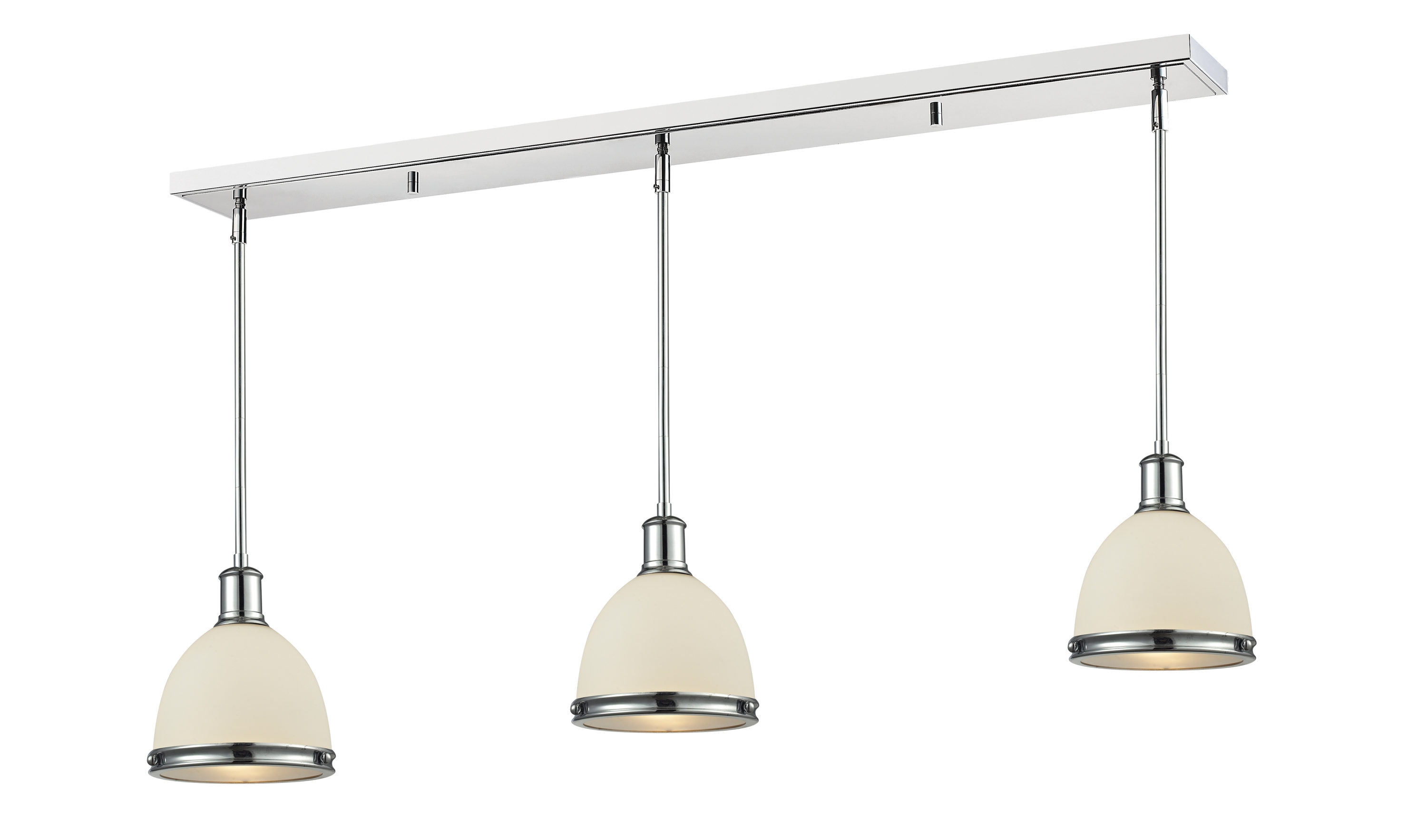 Z-Lite 715MP-3CH Mason Chrome Incandescent Medium Base (e-26) Pool Table Lighting