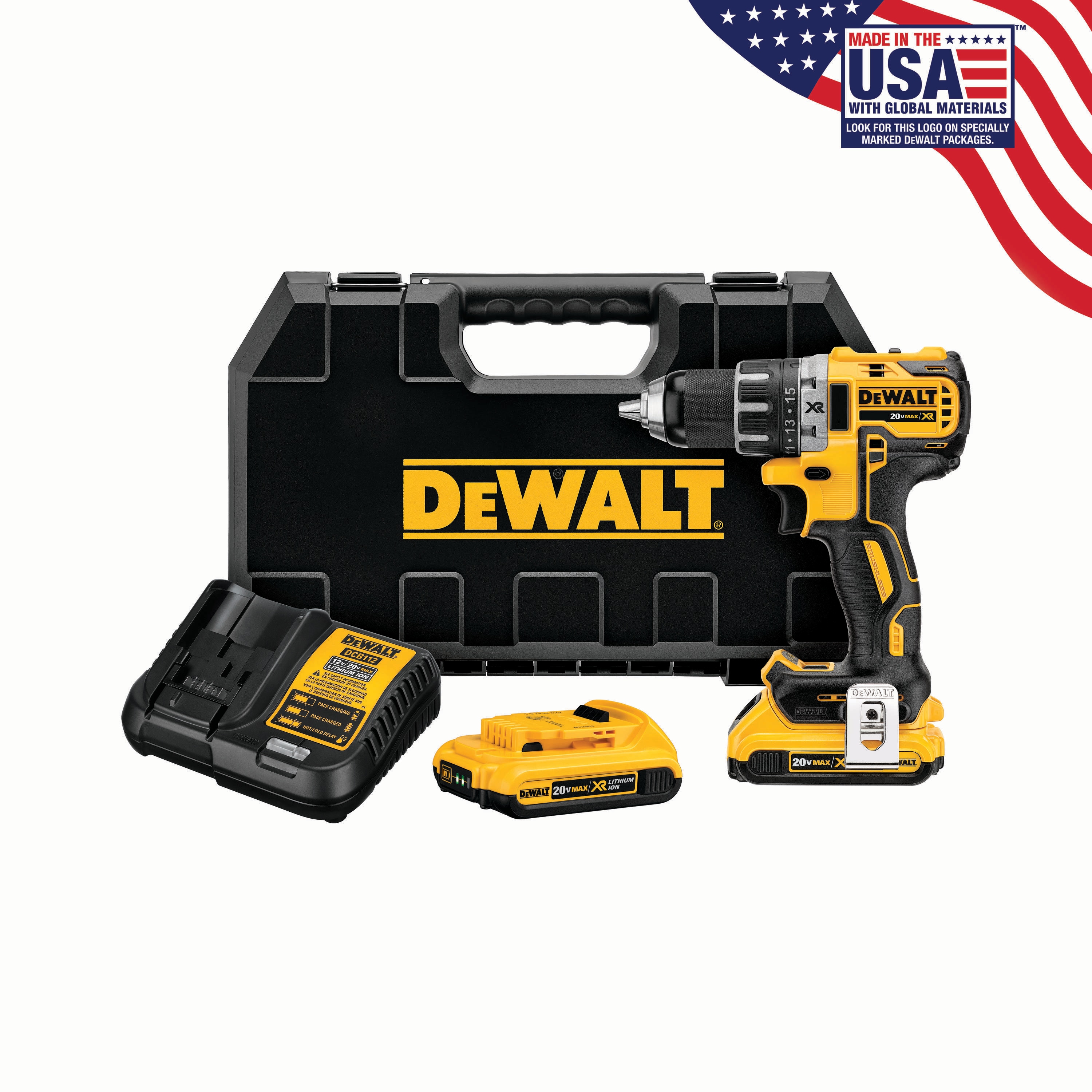 Compact Drill/Driver U21 Details about   DeWalt DCD791 20-Volt MAX XR Brushless Cordless 1/2 in 