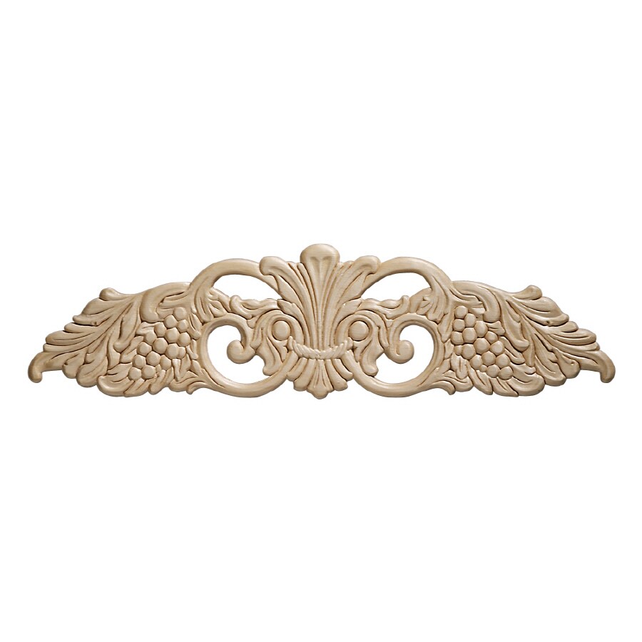 Ornamental Mouldings 14022PKWHW 20.375-Inches W x 5.375-Inches H Grapevine Unfinished Applique