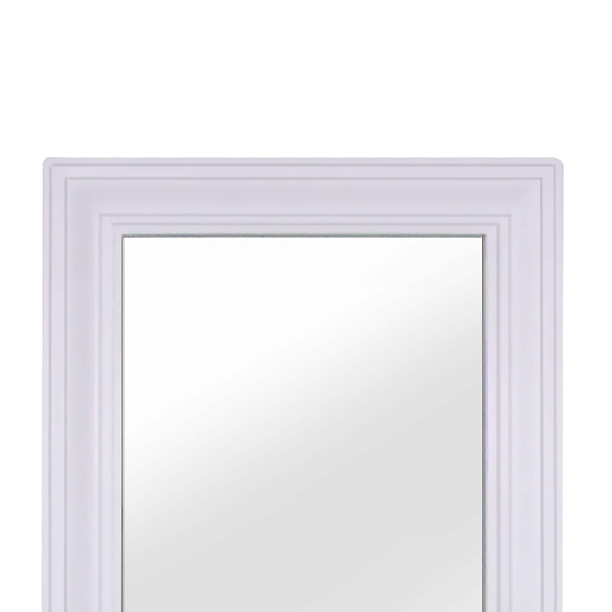 Teamson Home Stratford 18-in x 24-in White Rectangular Framed Bathroom  Vanity Mirror in the Bathroom Mirrors department at