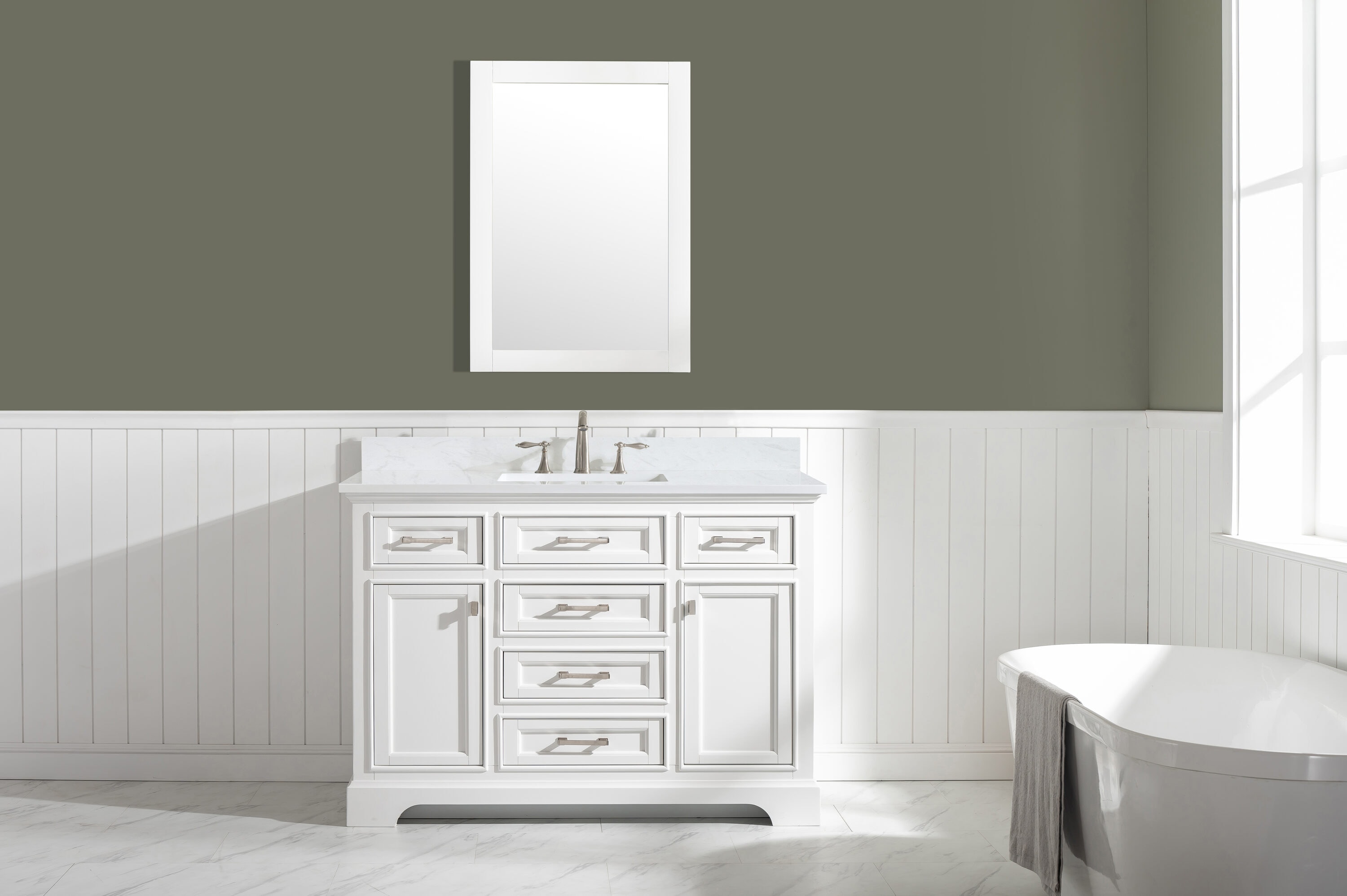 Design Element ML-48-WT Bath-Vanity-Combo - View #2