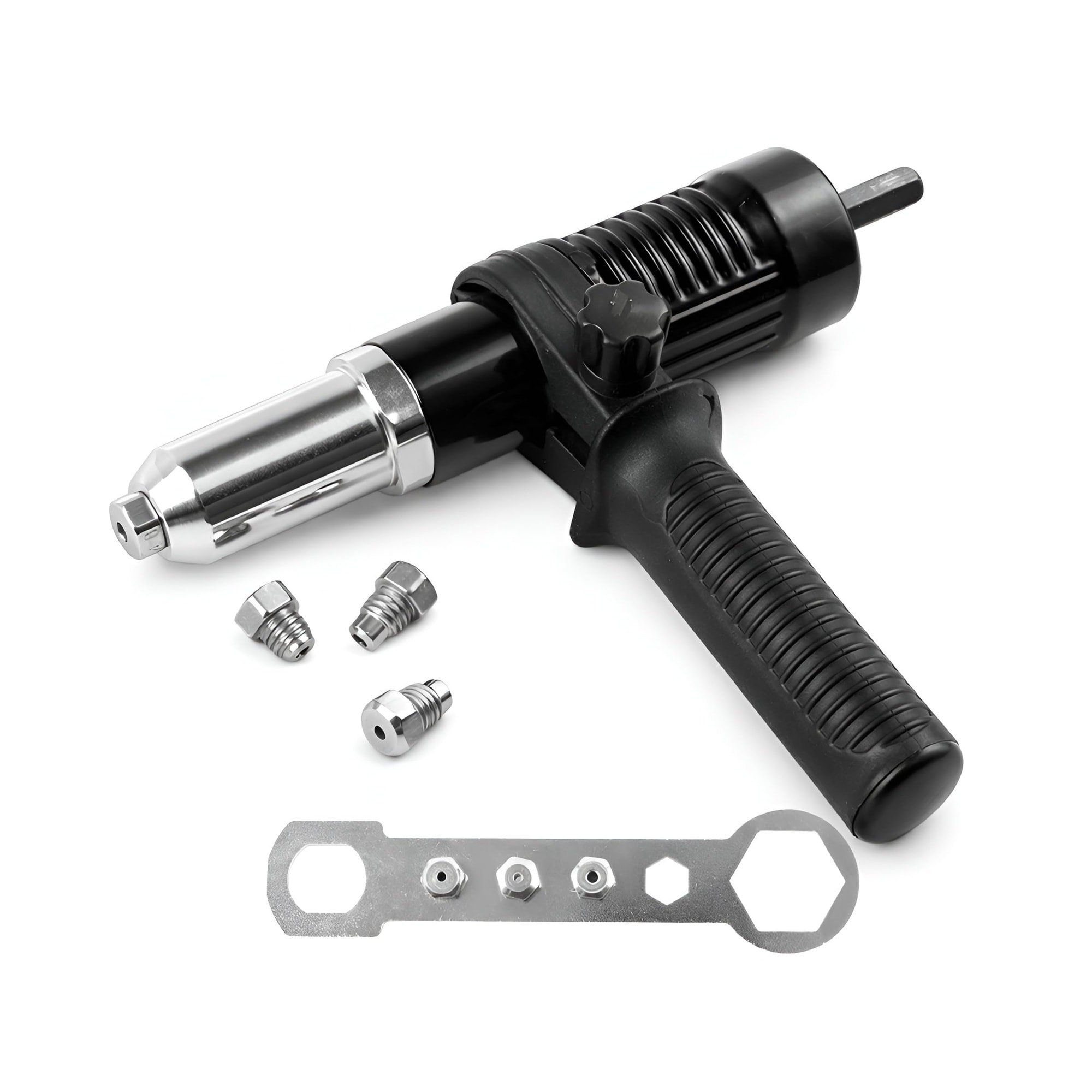 Ahfiwaso Car Pop Rivet Gun Adapter Kit with Four Rivet Heads for Electric Power Drill Compatible with Various Automotive Repairs #LAH0818Q282