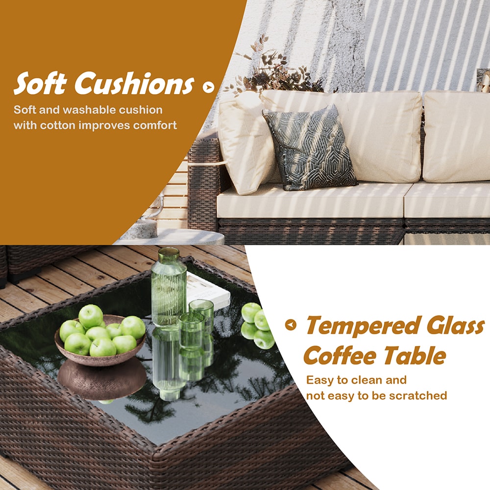 UPHA TBSF-AB2C-BEIGE Patio-Conversation-Sets - View #2