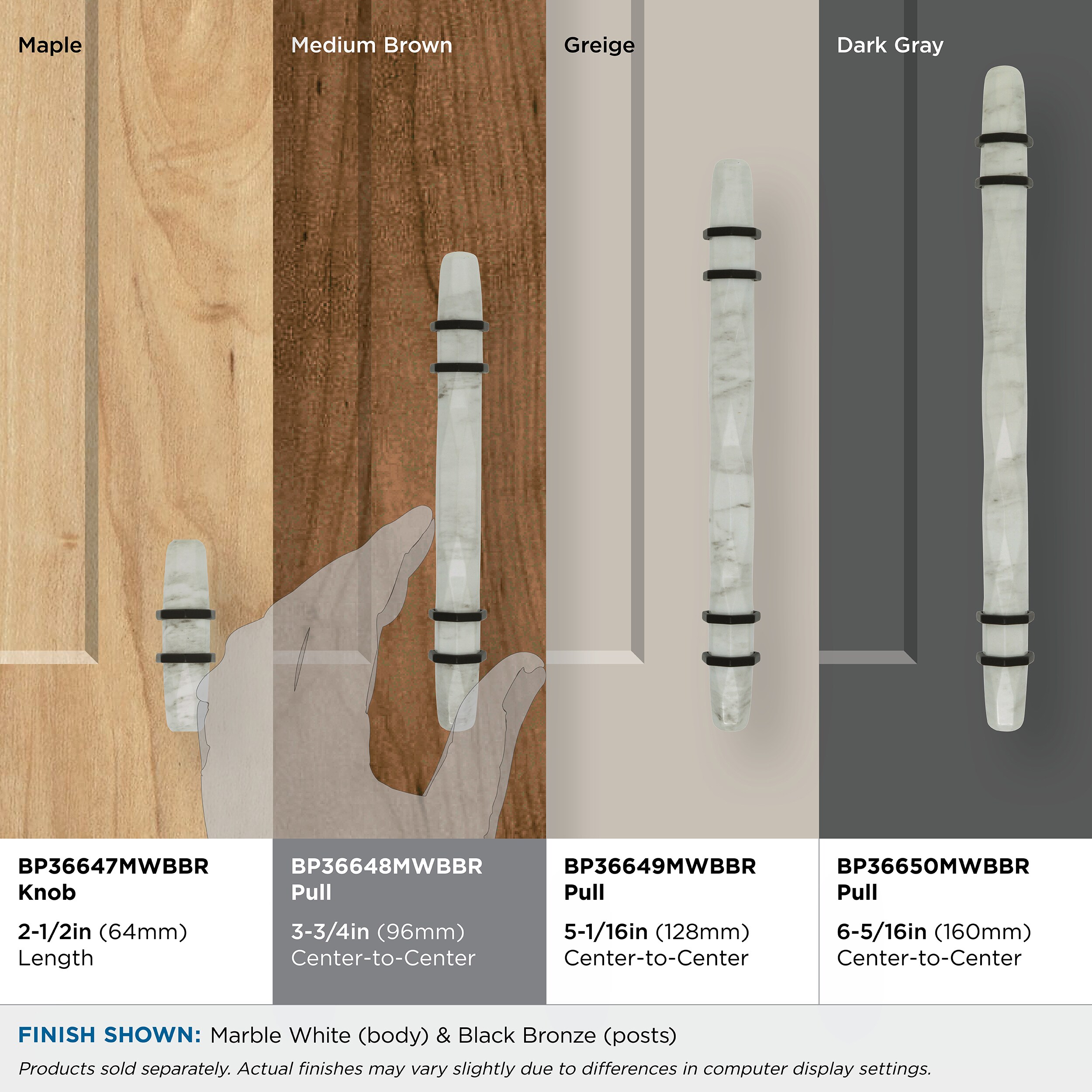 Amerock BP36648MWBBR Cabinet-Pulls - View #9