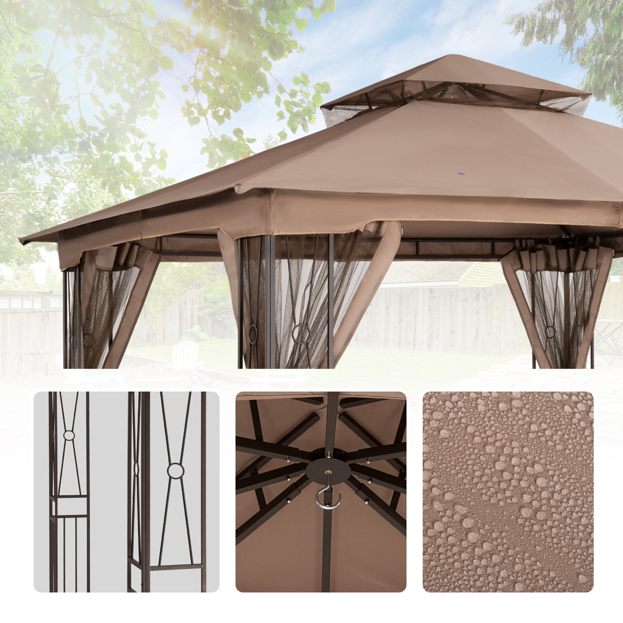  CP-ZPTY-K-WL2 Wood-Resin-Gazebos - View #4