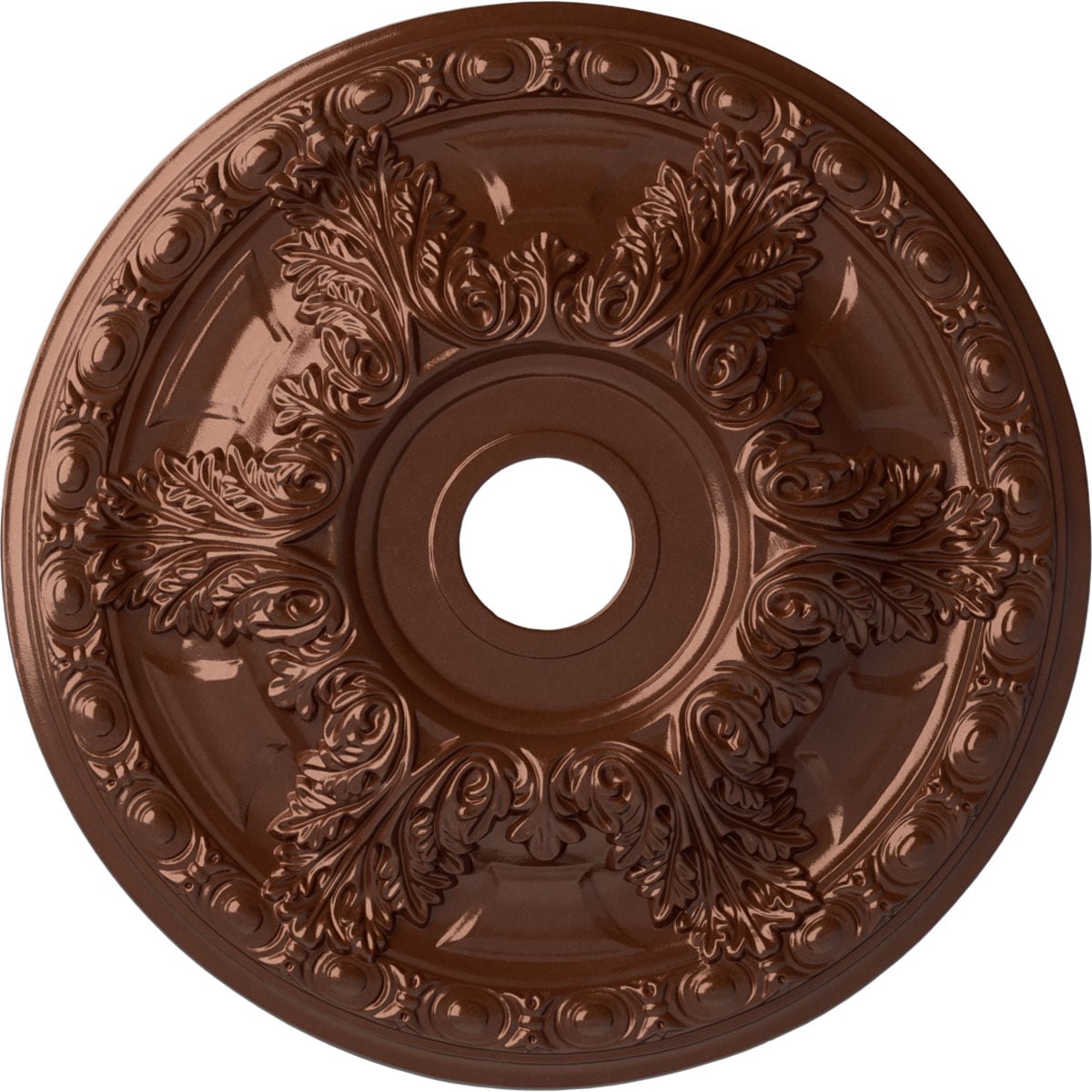 Ekena Millwork CM23GACPS Granada 23.375-in W x 23.375-in L Painted Copper Penny Polyurethane Whole Ceiling Medallion