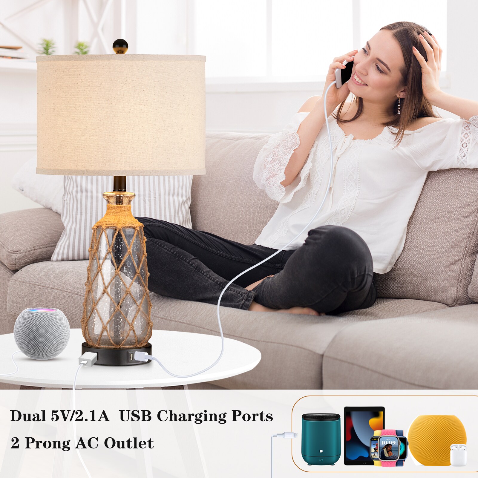 UrFurnishings TD-203 Table-Lamps - View #11