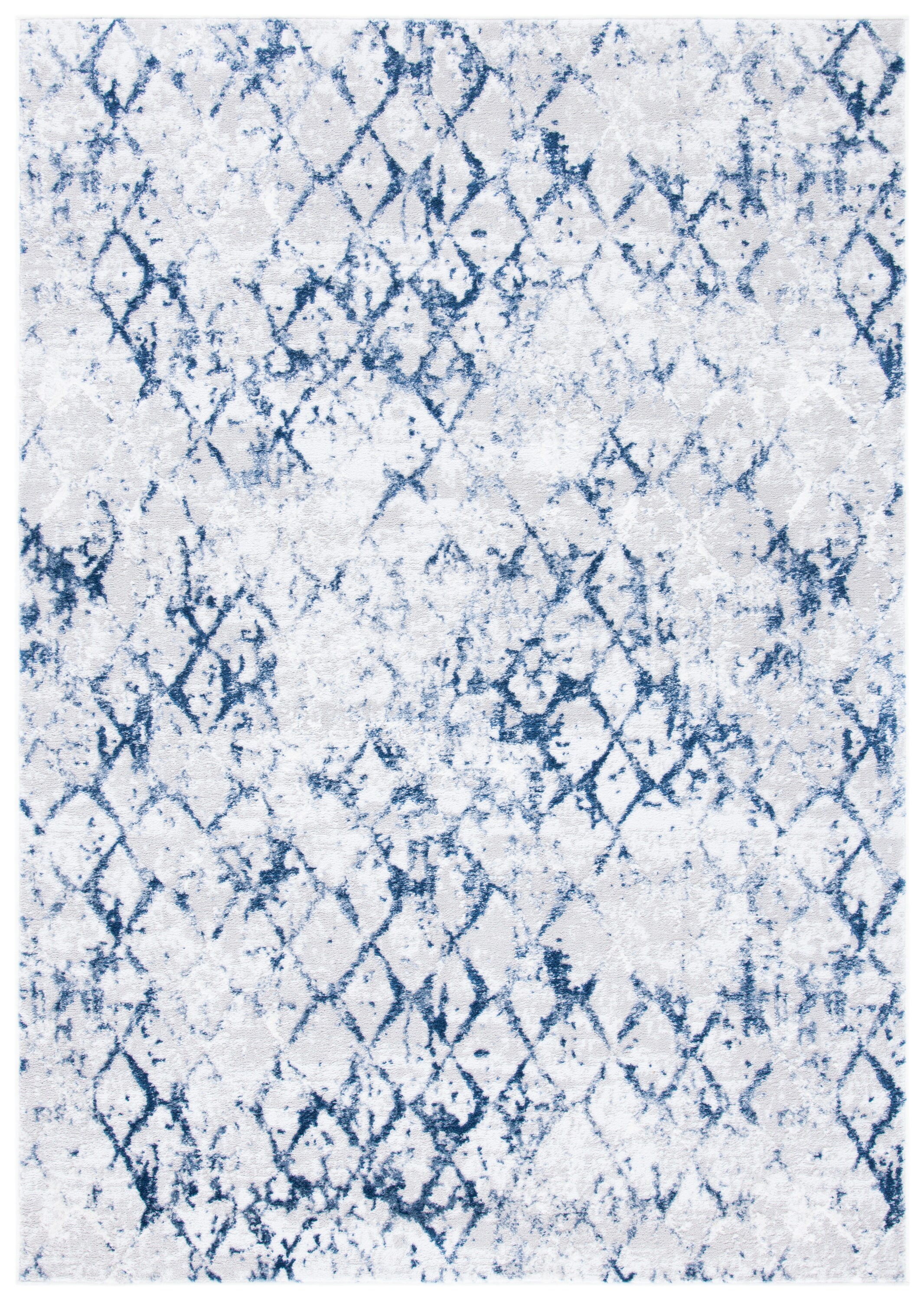Safavieh ALA783H-6 Amelia Sassari 6 x 9 (ft) Loomed Synthetic Gray/Navy Rectangular Indoor Abstract Area rug