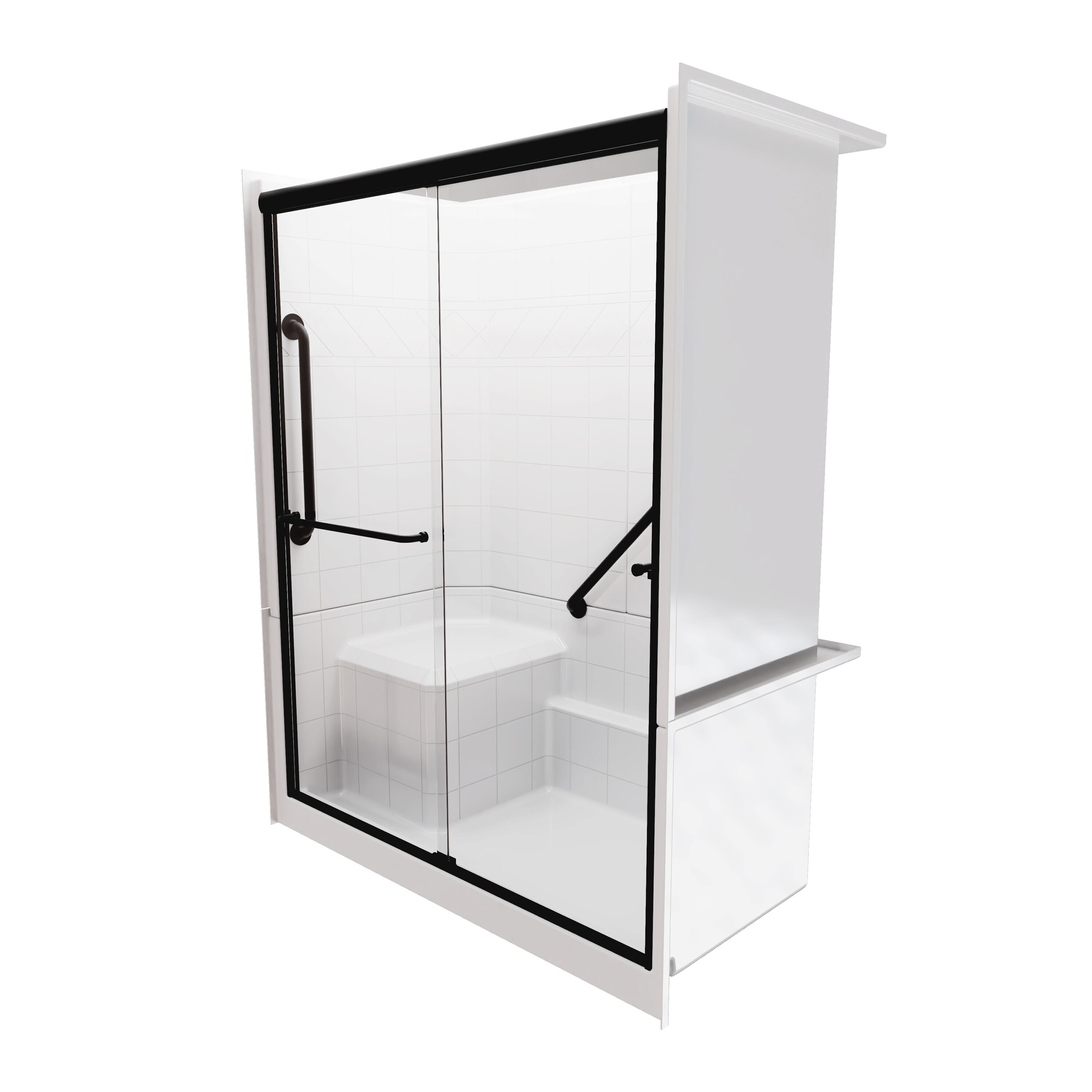 Laurel Mountain LM6032SH1S3PLWM3 Alcove-Shower-Kit - View #3