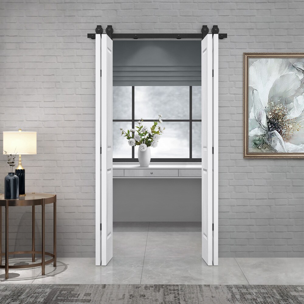 RITSU 60 in x 80 in MDF Composite 2-Panel Primed White Double Bi-Fold ...