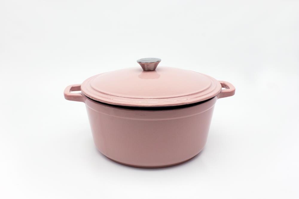 BergHOFF Cast Iron 3 qt Round Stockpot Pink