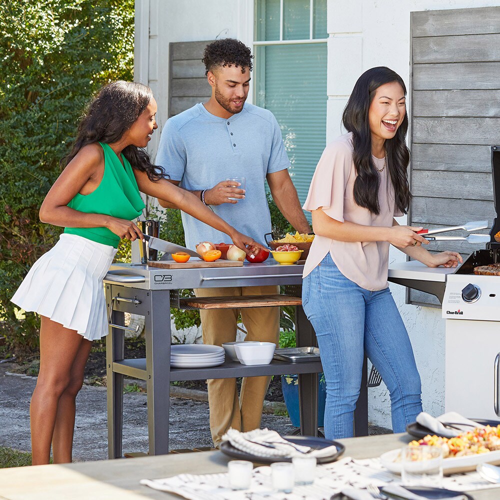 Char Broil Black Steel Grill Cart