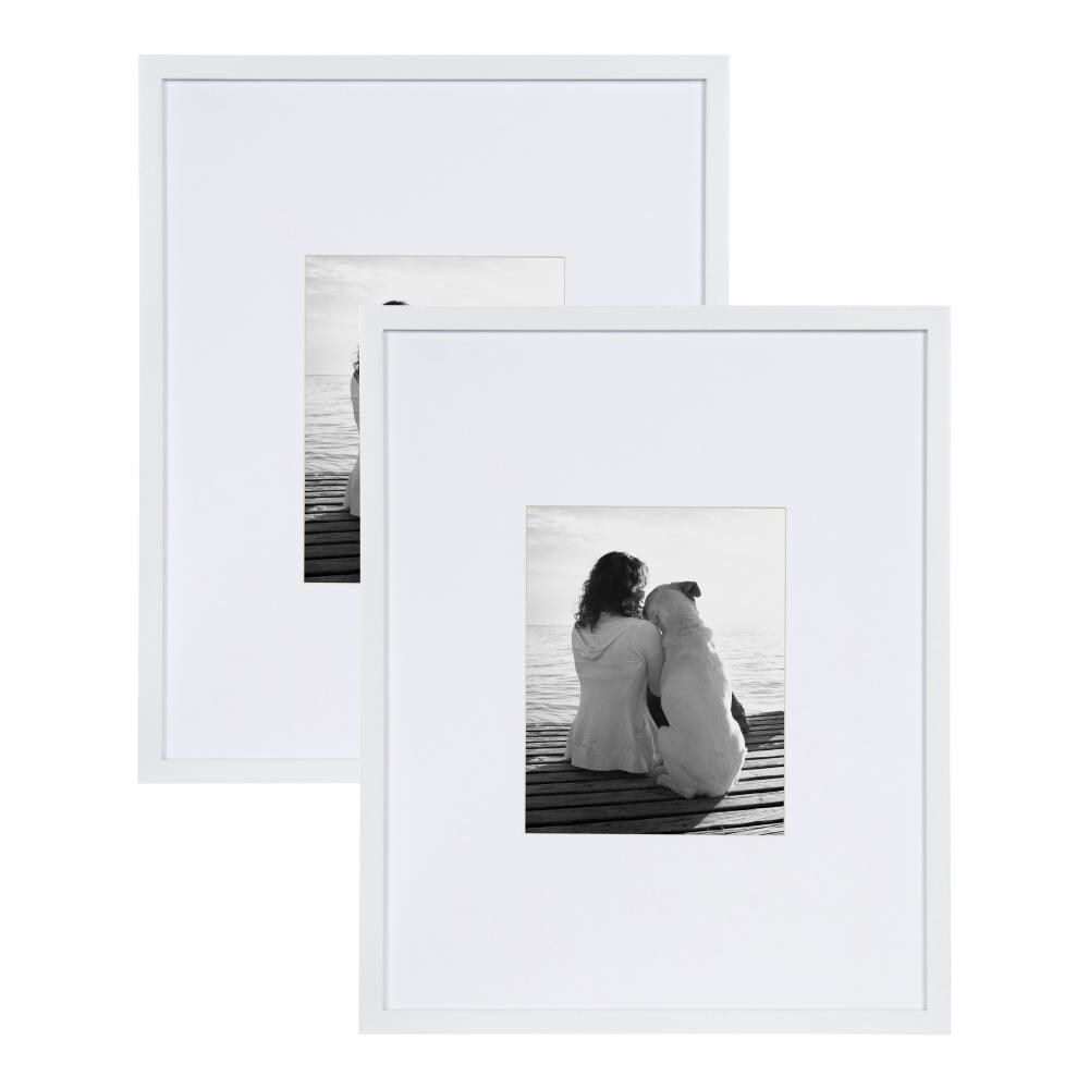 DesignOvation 213612 White Composite Picture Frame (8-in x 10-in)
