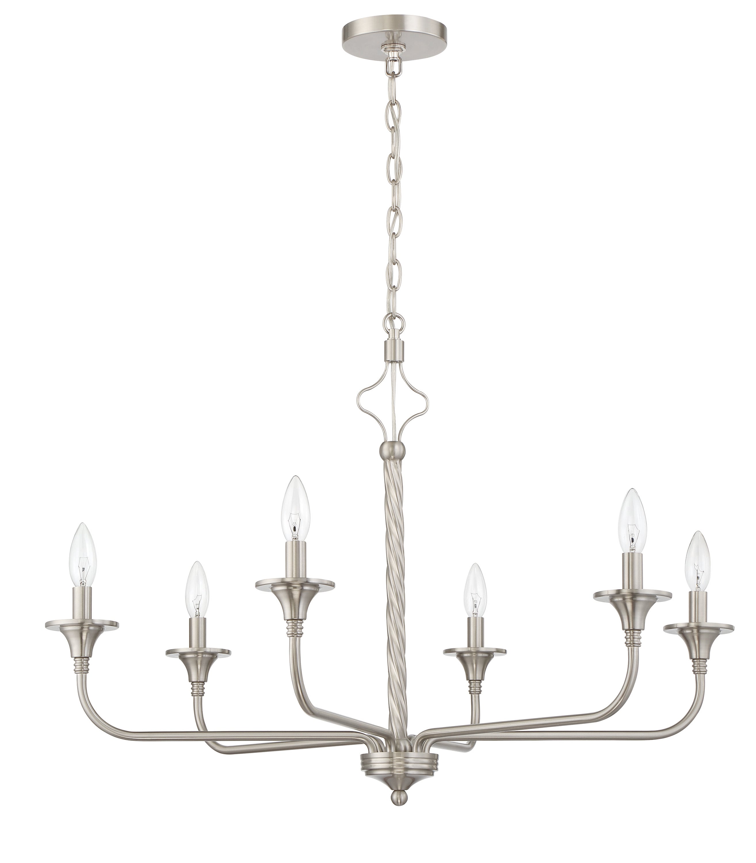 Craftmade Jolenne 6-Light Brushed Nickel Traditional Dry rated ...