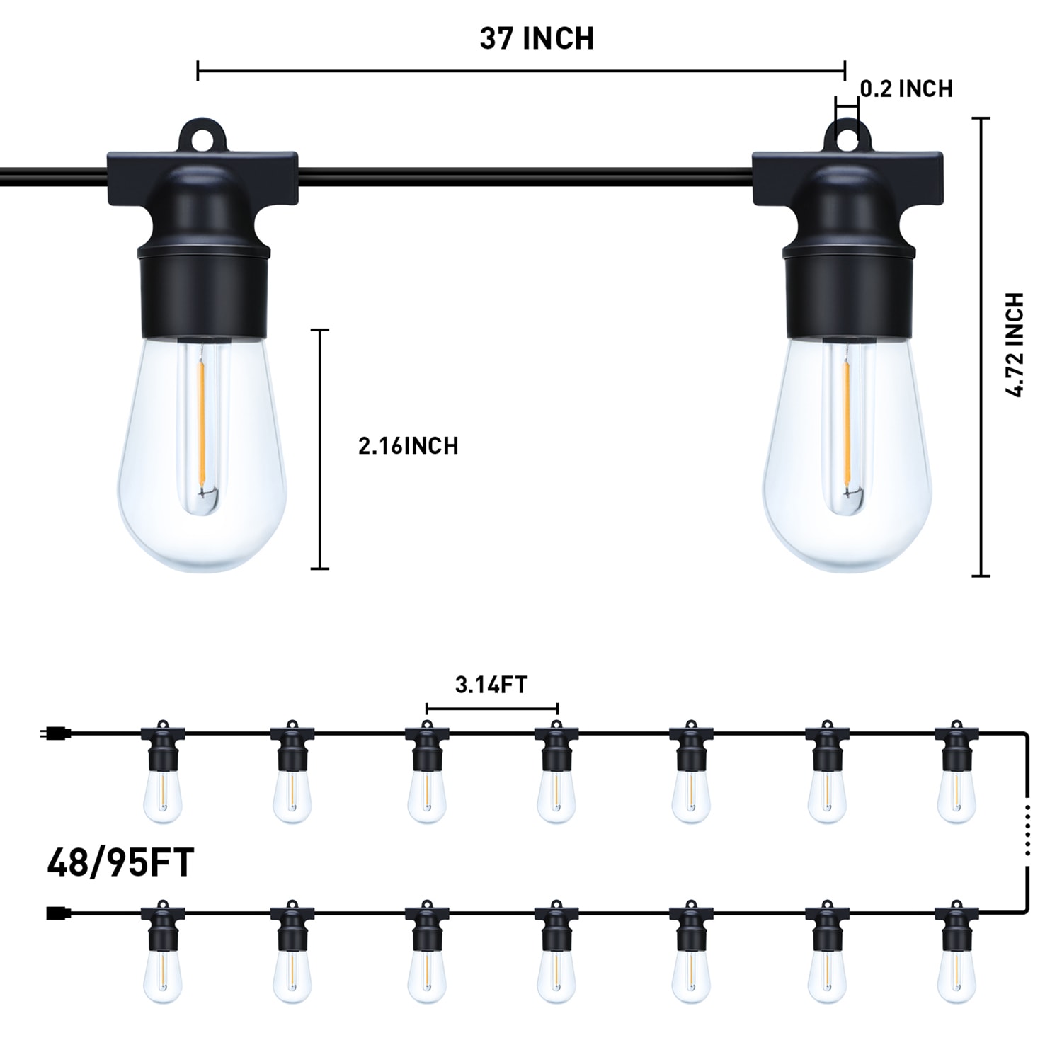 WALSPORT TCLLF0007 Patio-String-Lights - View #5