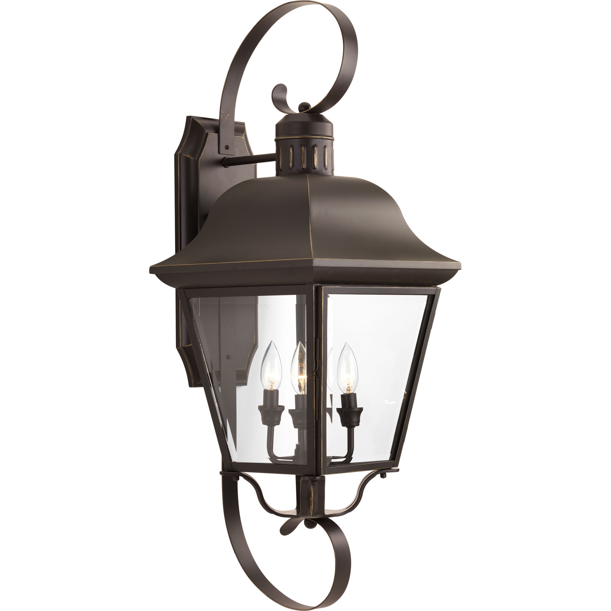 Progress Lighting P5627-20 Andover 4 -Light 34.25-in H Antique Brown Hardwired Outdoor Wall Light