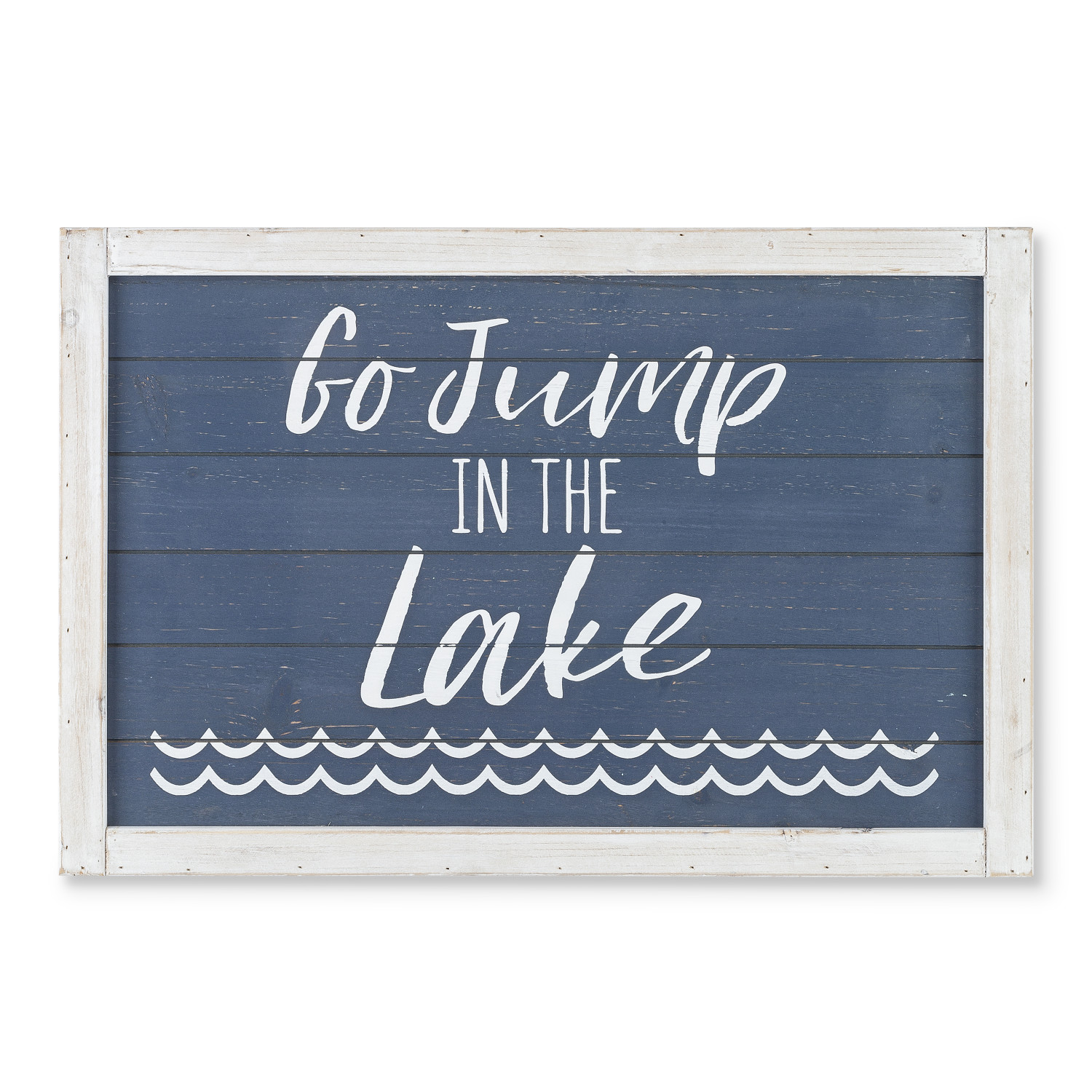 Lone Elm Studios Set of 2 23.63-inch Long Wooden Lake Themed Signs ...