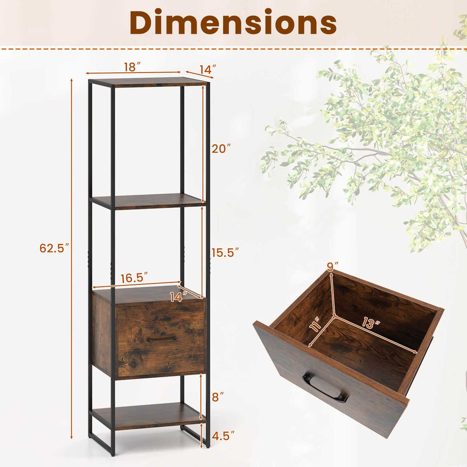 Costway CSHY003887 bookcases - View #3