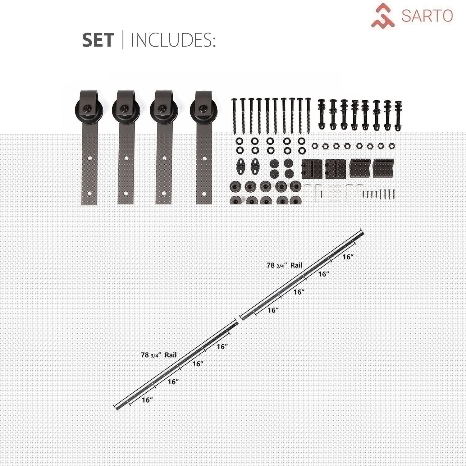 SARTODOORS PLANUM0040DBWS6496 Barn-Doors - View #3