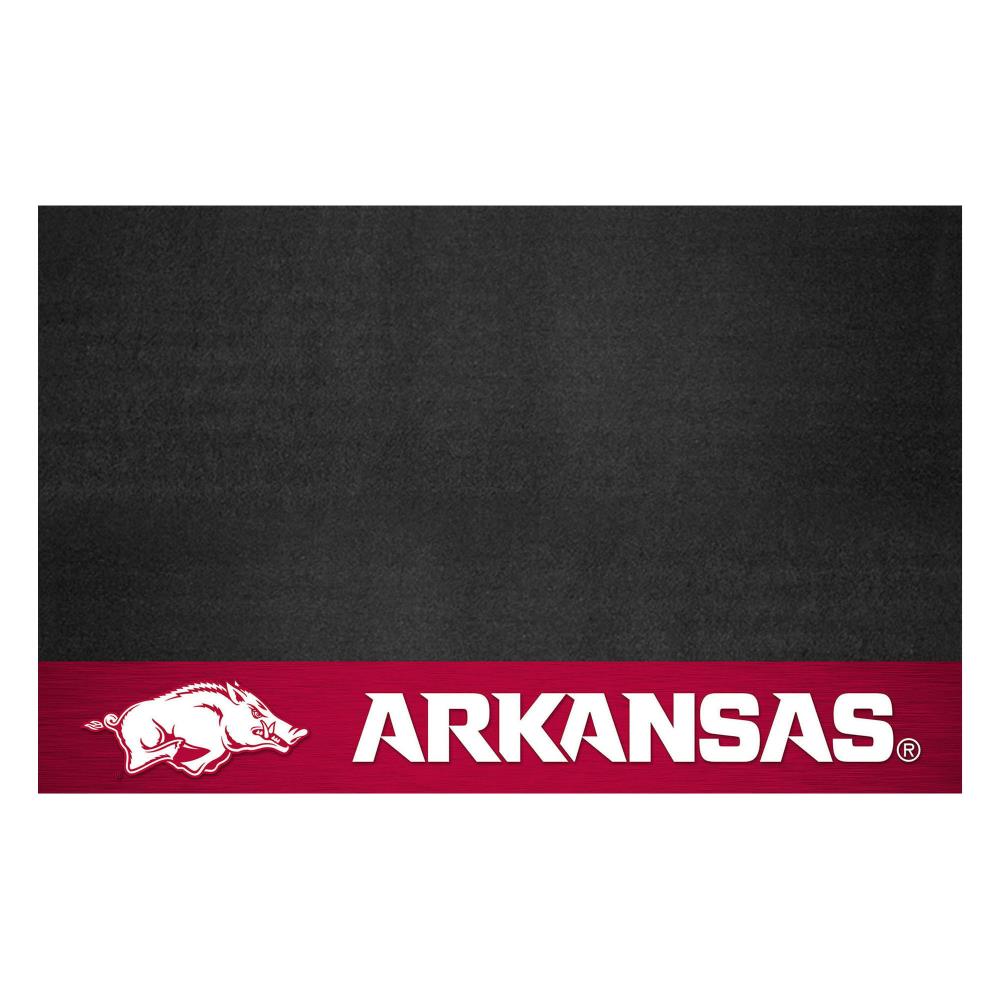 FANMATS 12116 Arkansas Razorbacks NCAA Grill Mat Black Vinyl Rectangular Grill Mat