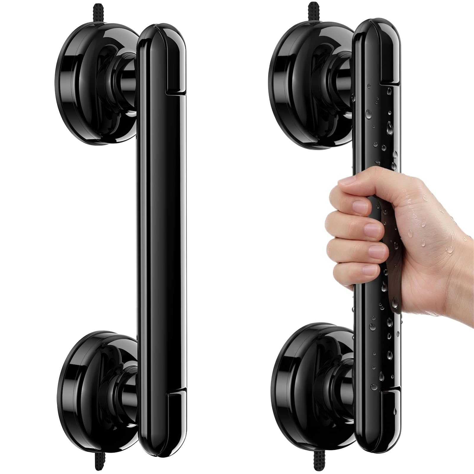 AOIZGMY  2 pack grab bars for bathtub and shower 11 inch safety grip tool free installation heavy duty suction support for seniors elderly adults