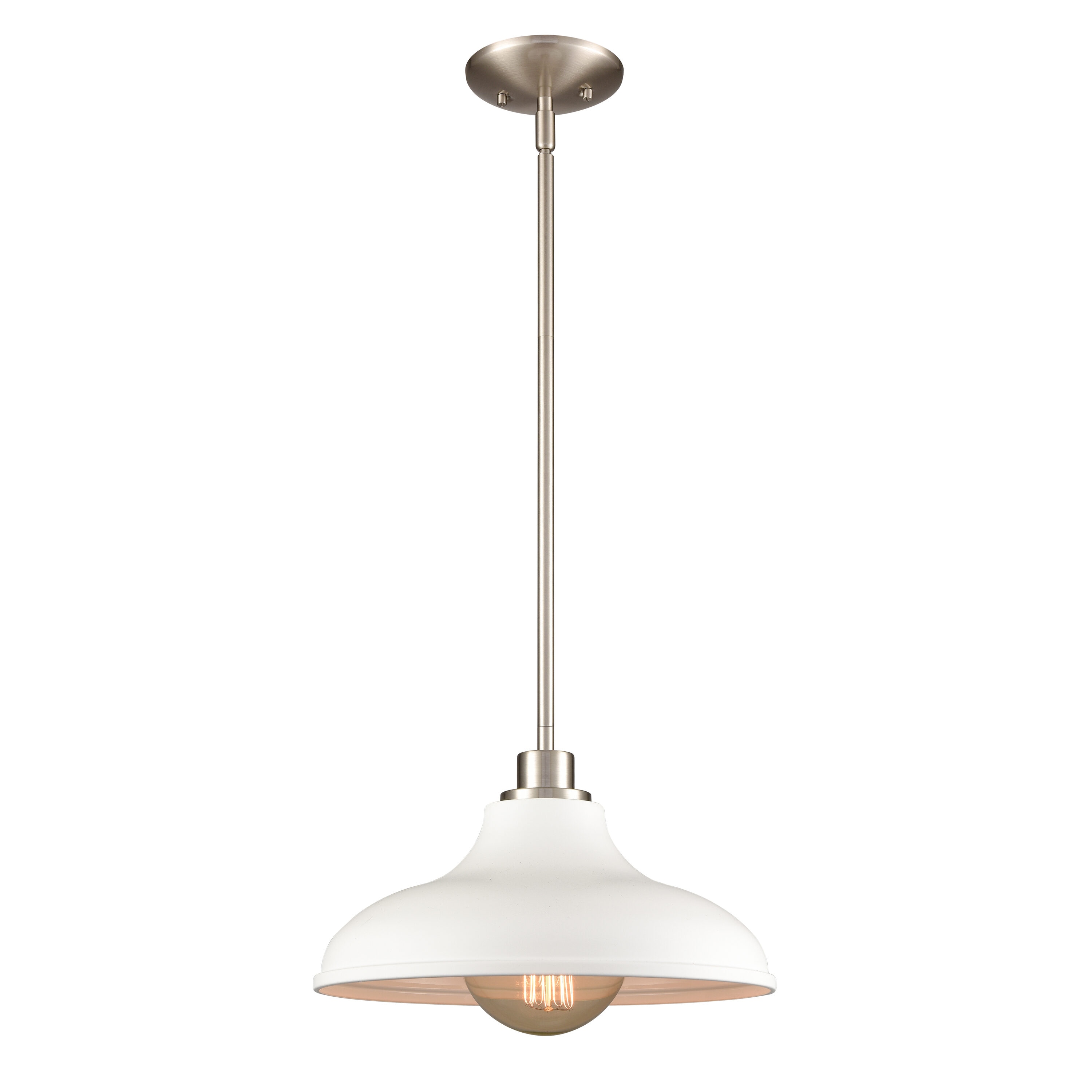 Westmore by ELK Lighting LW-202302010167 Central Brushed Nickel Transitional Bell Medium Hanging Pendant light