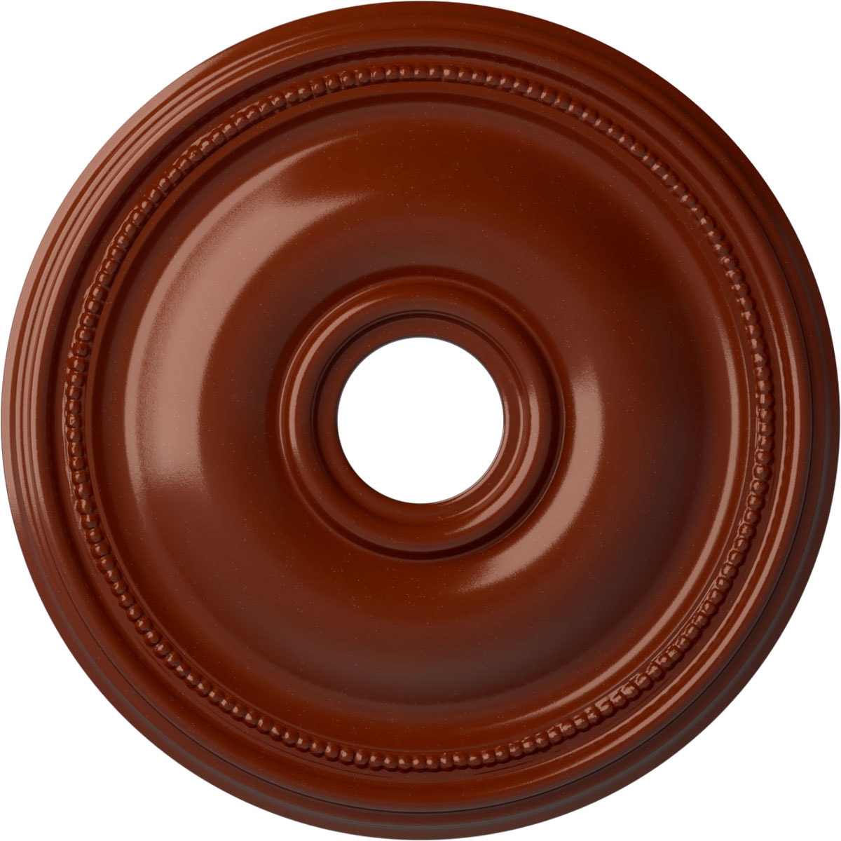 Ekena Millwork CM18BRFIF Bradford 18.125-in W x 18.125-in L Painted Firebrick Polyurethane Whole Ceiling Medallion
