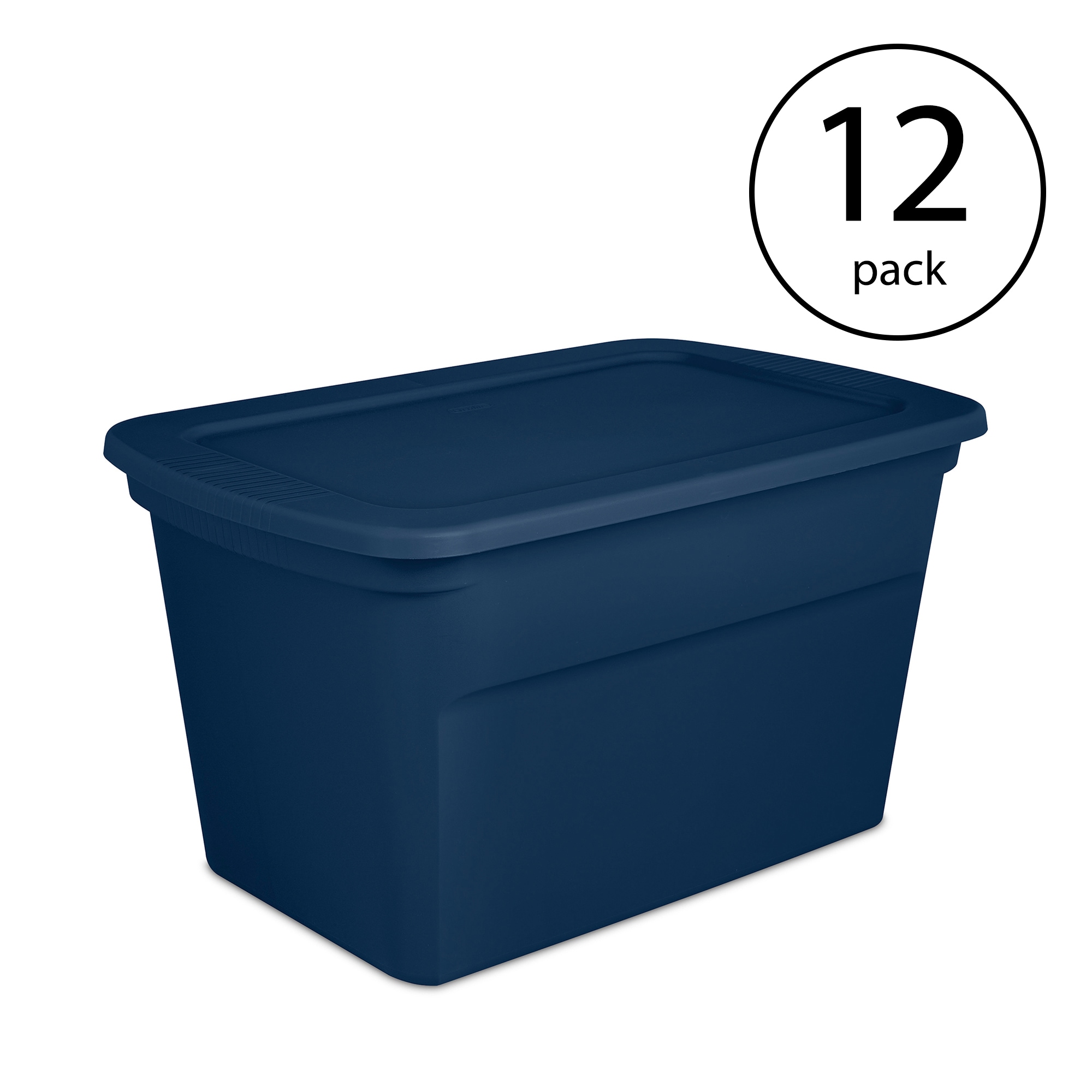 Sterilite 12-Pack Large 30-Gallons Blue Heavy Duty Tote with