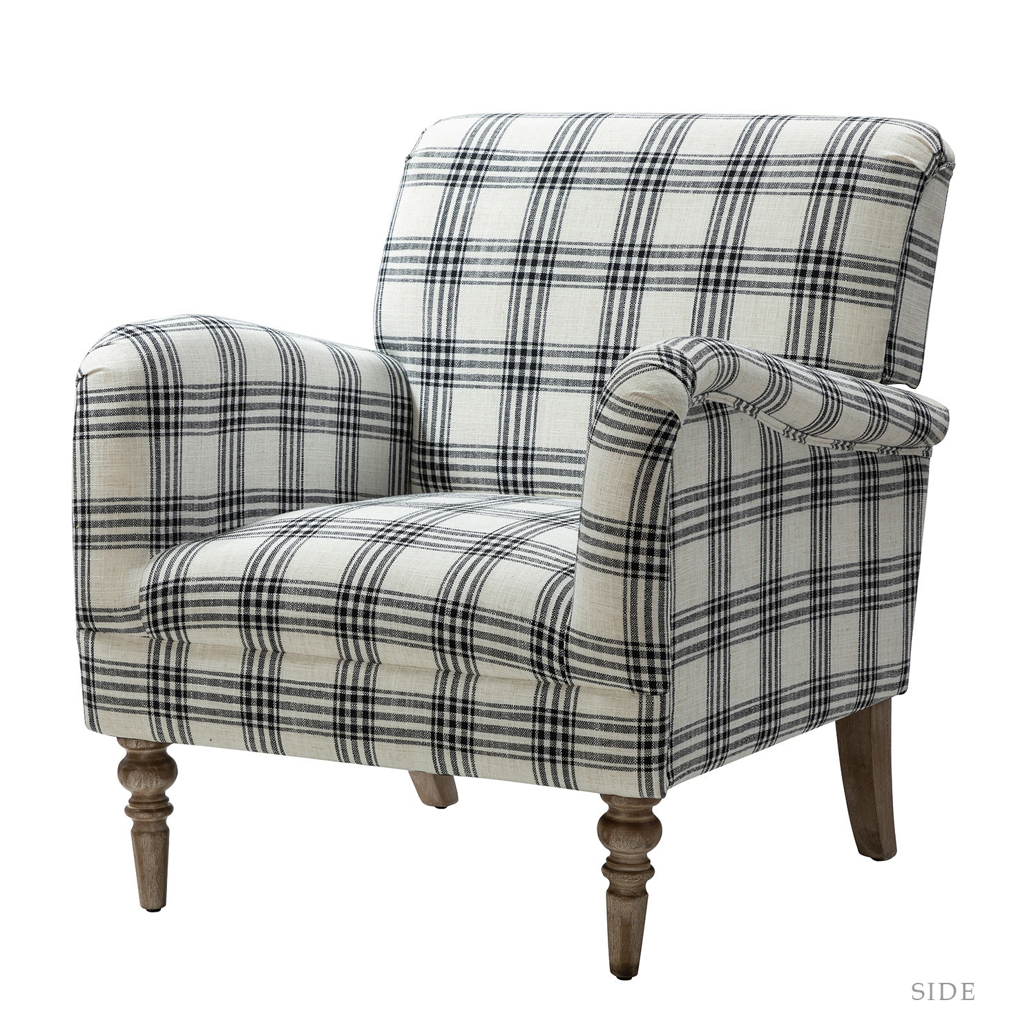 14 Karat Home HCHS0193-BLACK Modern BLACK Linen Accent Chair