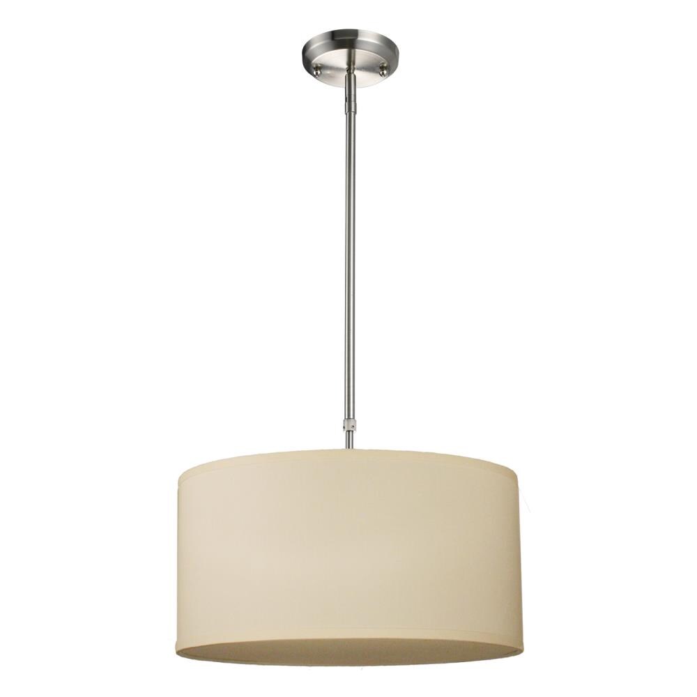 Z-Lite Albion 3-Light Brushed Nickel Transitional Drum Pendant Light at ...