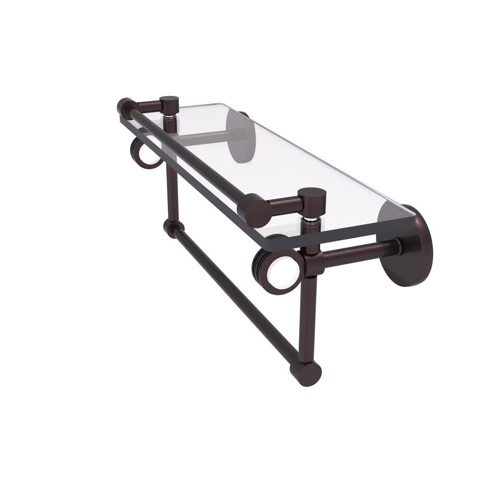Allied Brass CV-1TBD-16-GAL-ABZ Clearview Antique Bronze Wall mount Bathroom Shelf ( 16-in x 6.7-in x 5-in )