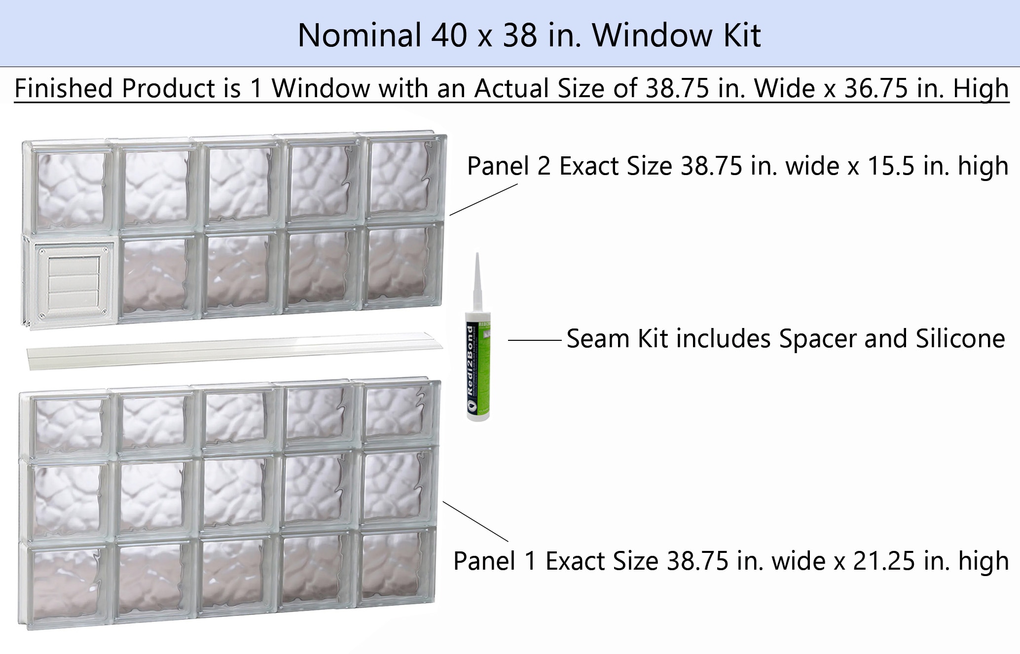 REDI2SET D4038DC Glass-Block-Windows - View #2