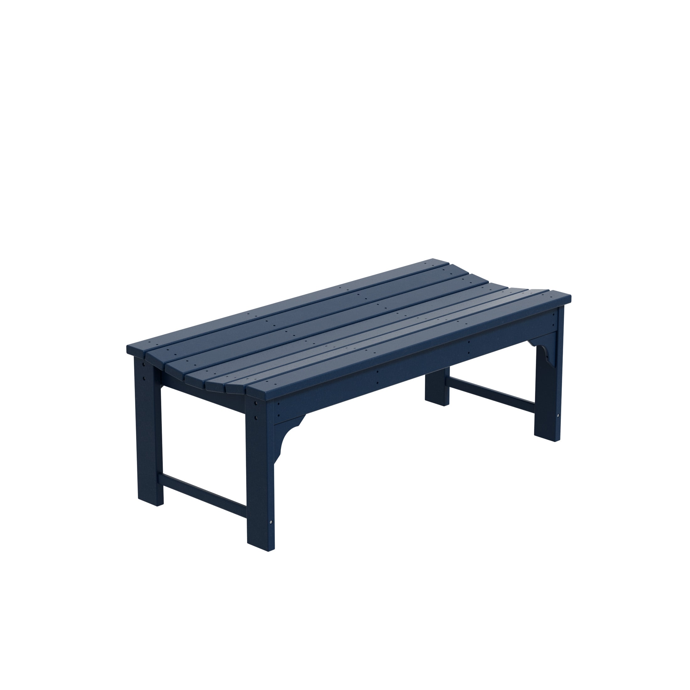 Westin Furniture OP2001-BN-NB Laguna 46-in W x 17.7-in H Navy Blue HDPE Garden Bench