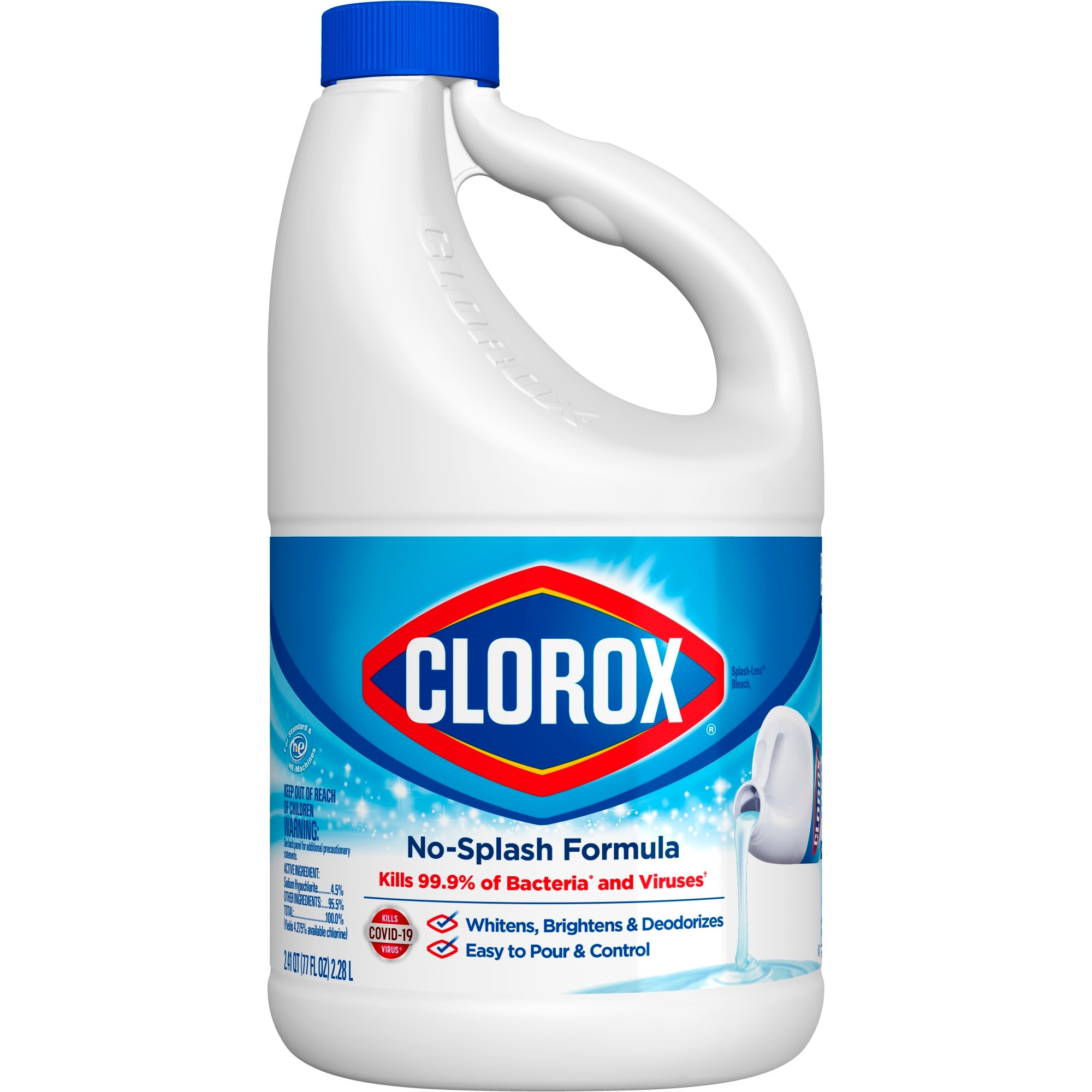 Clorox Splash-less Concentrated Disinfecting Regular 77-fl oz Household  Bleach in the Bleach department at