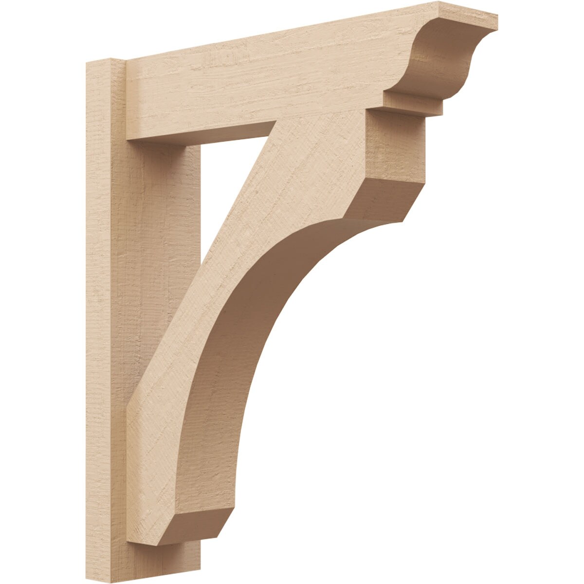 Ekena Millwork 2132773 Timberthane Rough Cedar Faux Wood Legacy Traditional Outlooker 6-in W x 22-in D x 26-in H Primed Tan