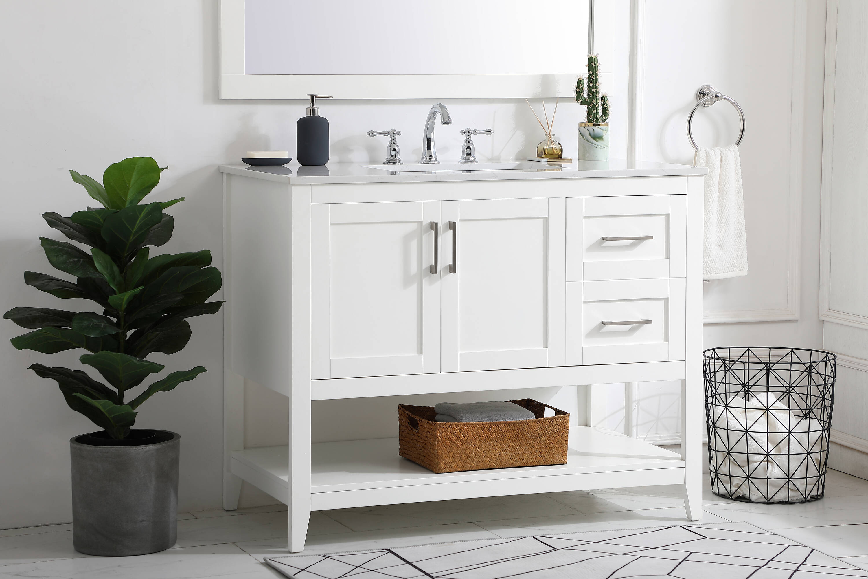Elegant Decor FI48042WH Bath-Vanity-Combo - View #10