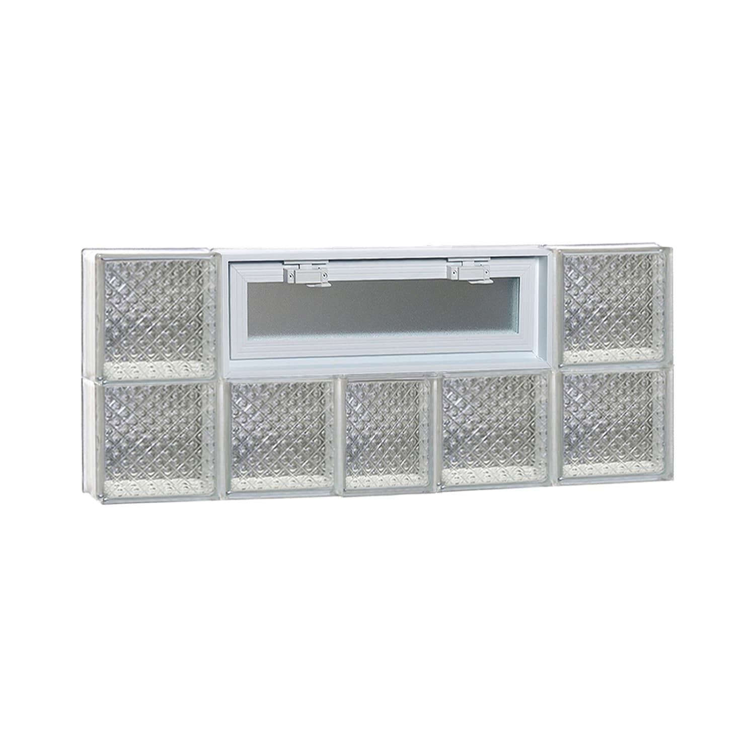 REDI2SET V3816DP Diamond Glass 36-3/4-in x 15-1/2-in Frameless Replacement Vented Glass Block Window