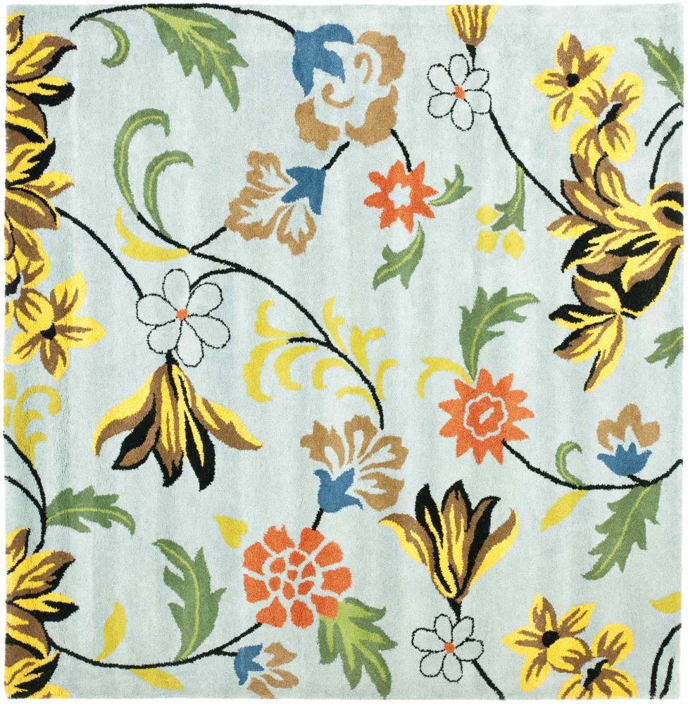 Safavieh Soho 6' x 6' Blue/Multi Wool and Viscose Square Area Rug