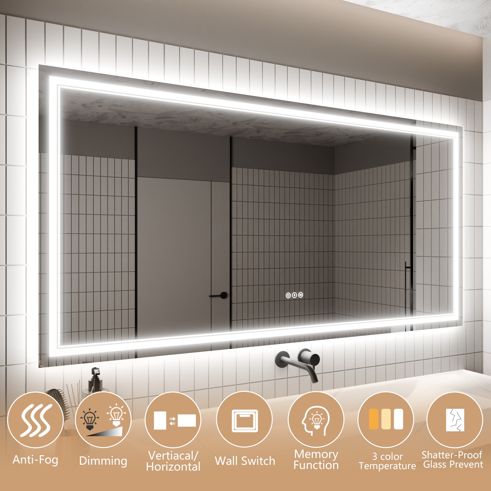 Forclover JTFHS-3672 Framed-Bath-Mirrors - View #6