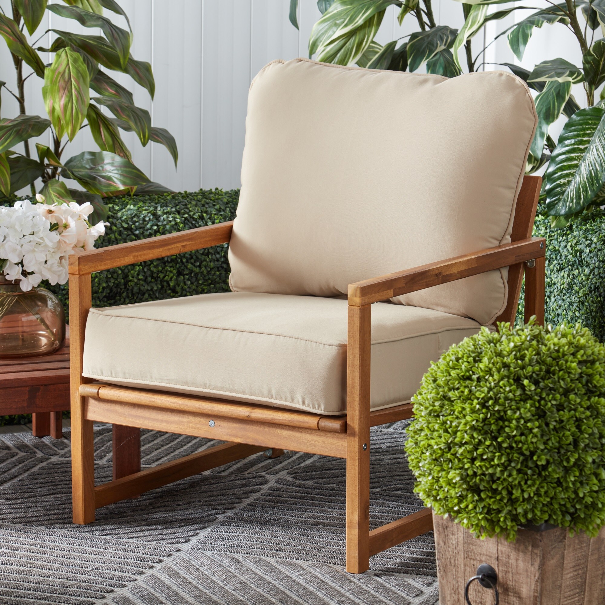 Greendale Home Fashions OC7825-STONE Patio-Furniture-Cushions - View #2