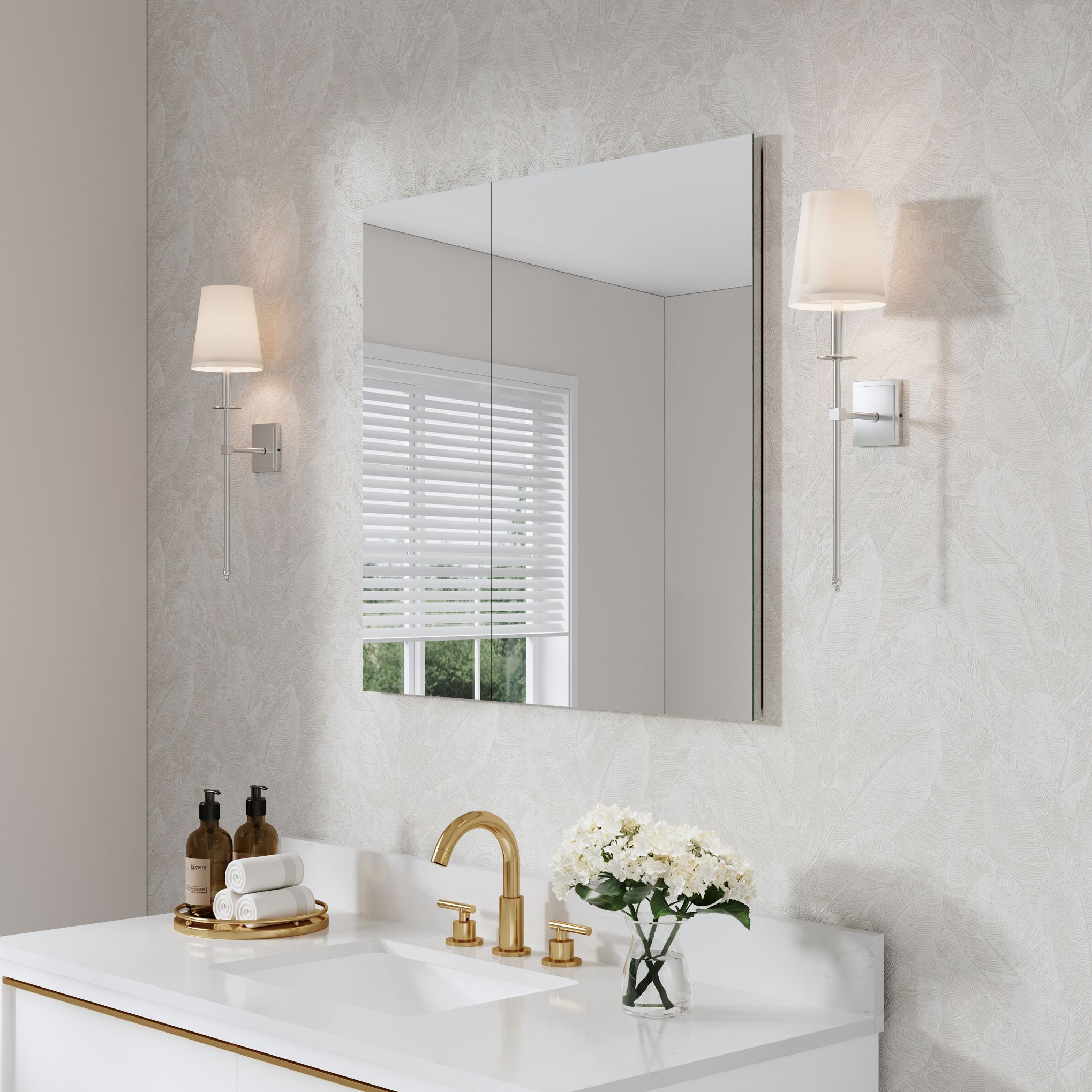 WELLFOR ROSA1220LR Bathroom-Medicine-Cabinets - View #4